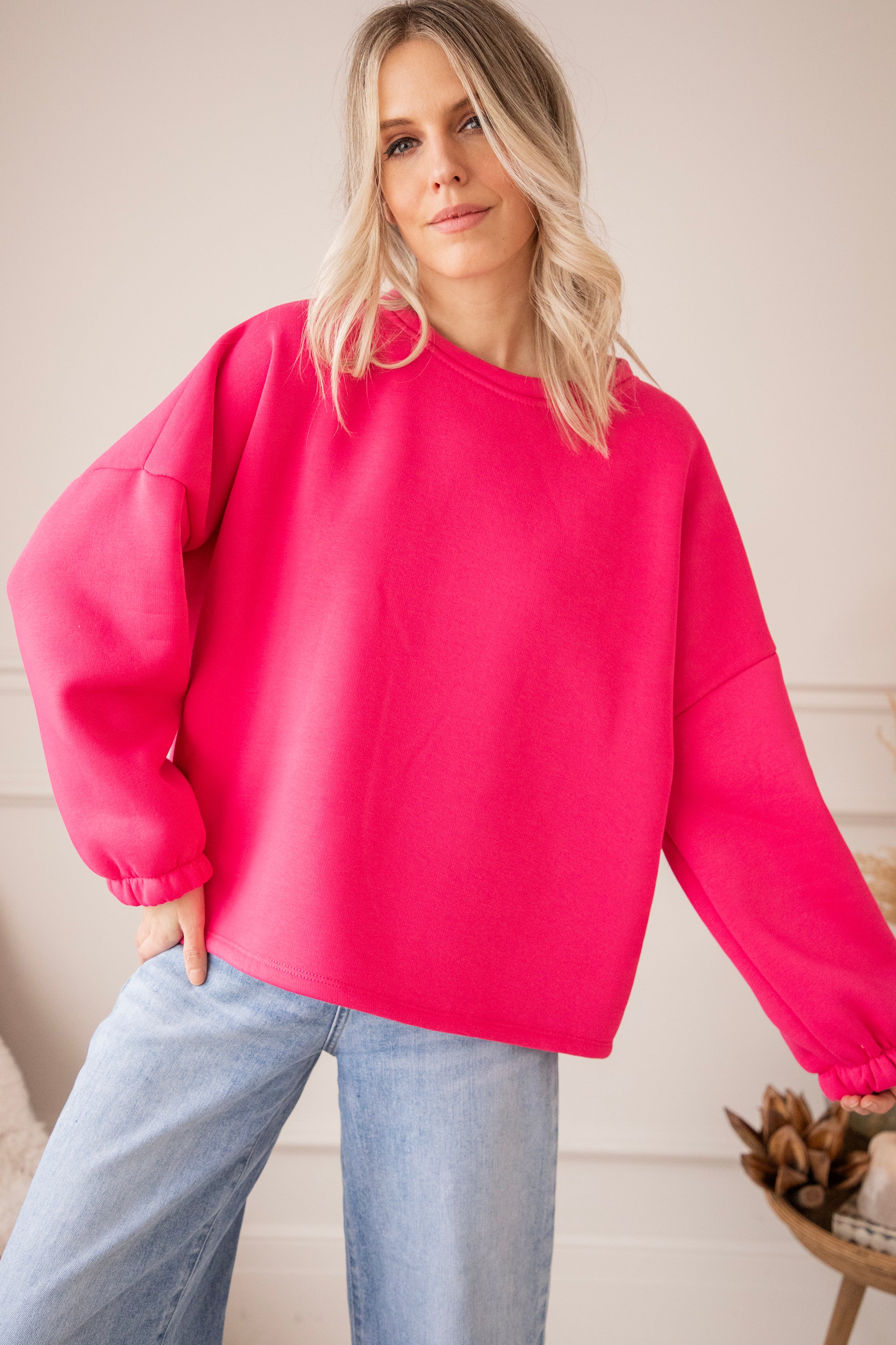 Lily Girl Power Fuchsia/Beige - Sweater - Image 7