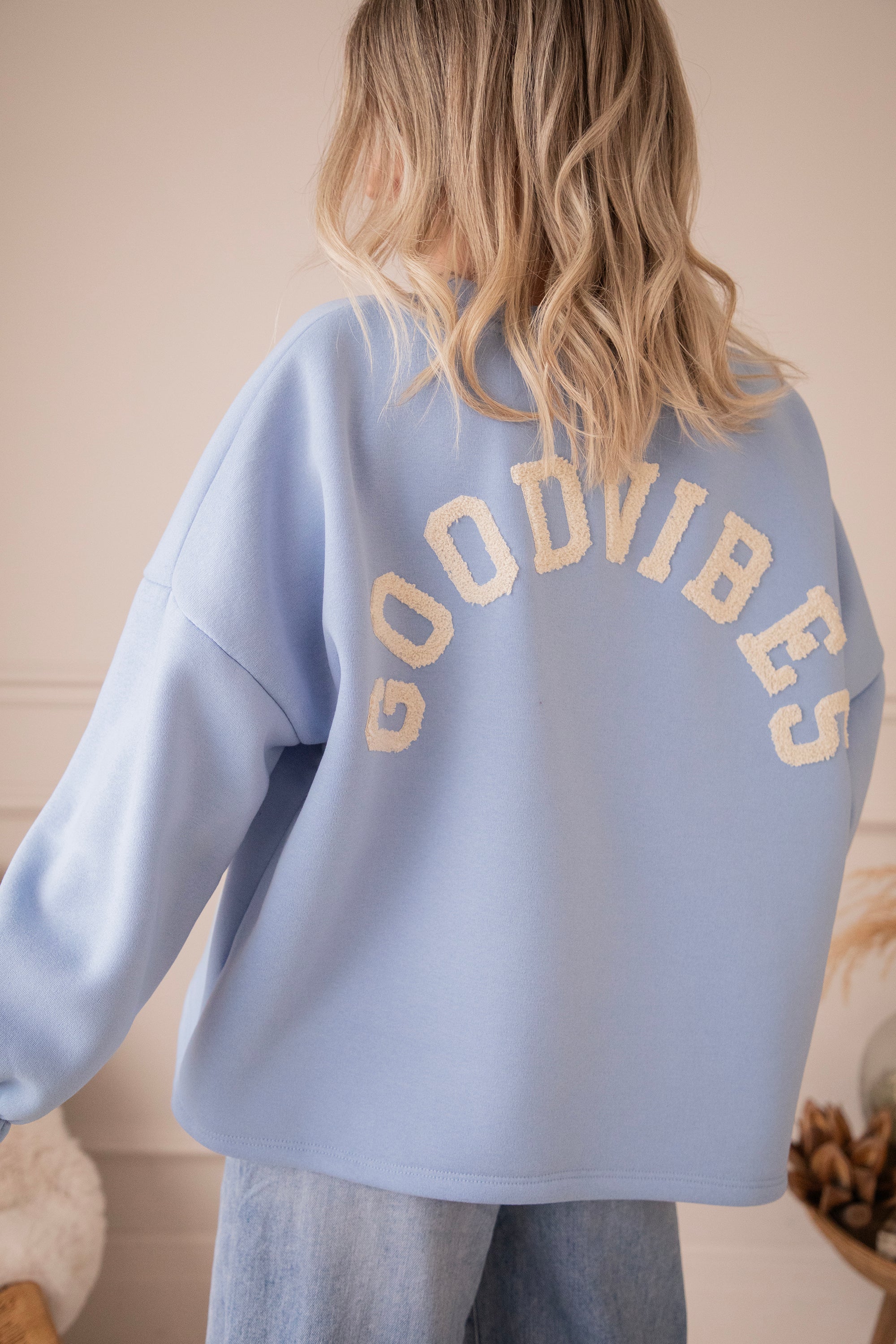 Lily Good Vibes Blue/Beige - Sweater - Image 7