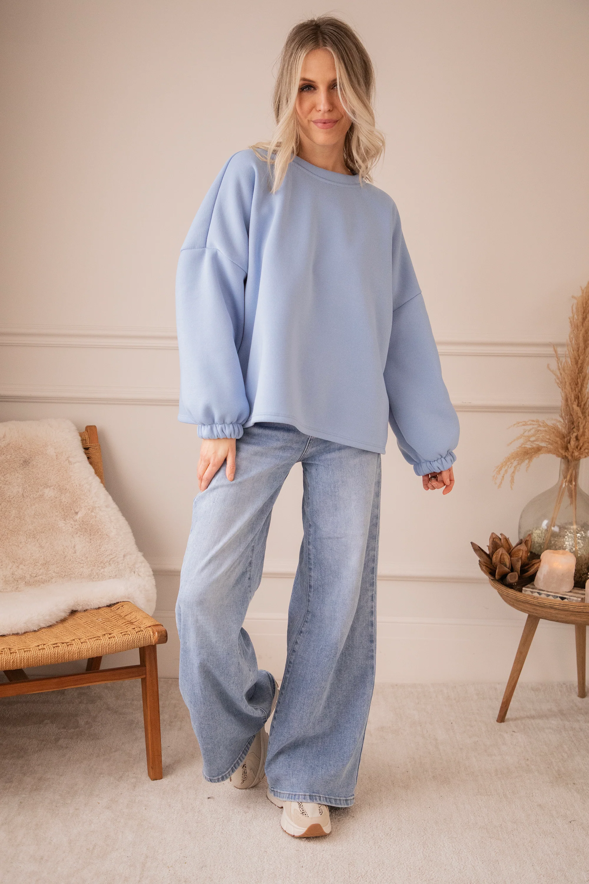 Lily Good Vibes Blue/Beige - Sweater - Image 8