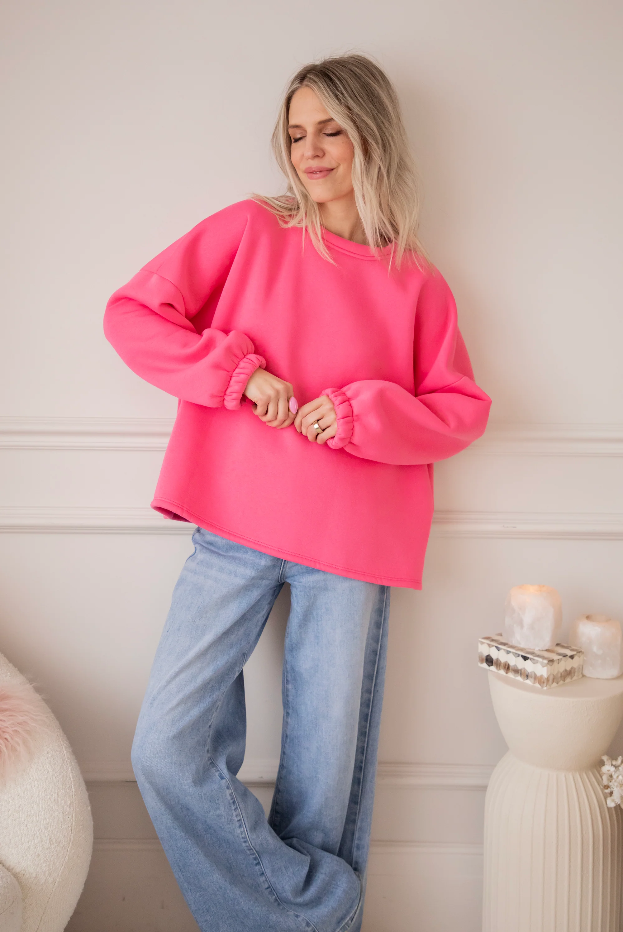 Lily Good Vibes Fuchsia/Soft Pink - Sweater - Image 3