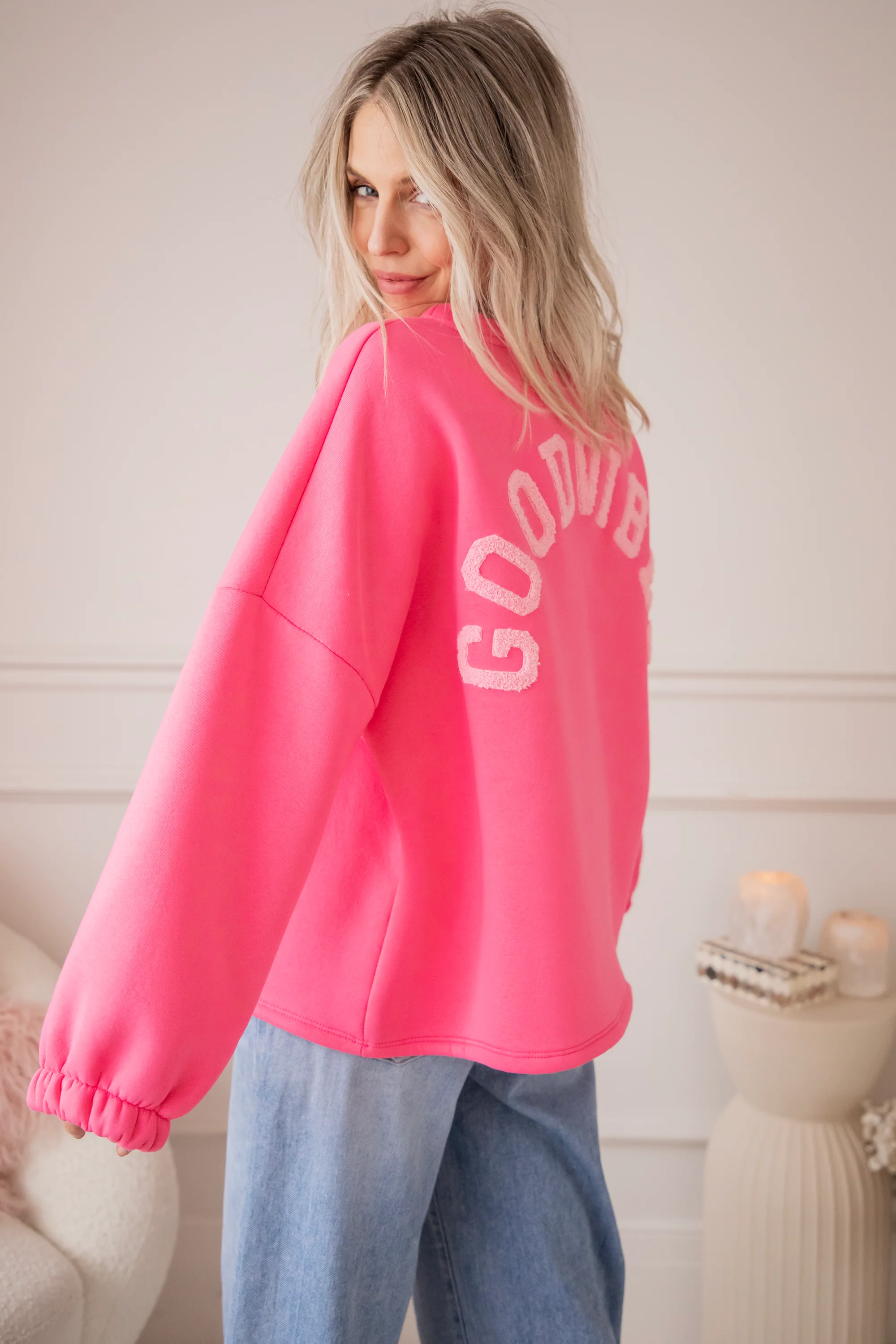 Lily Good Vibes Fuchsia/Soft Pink - Sweater - Image 5