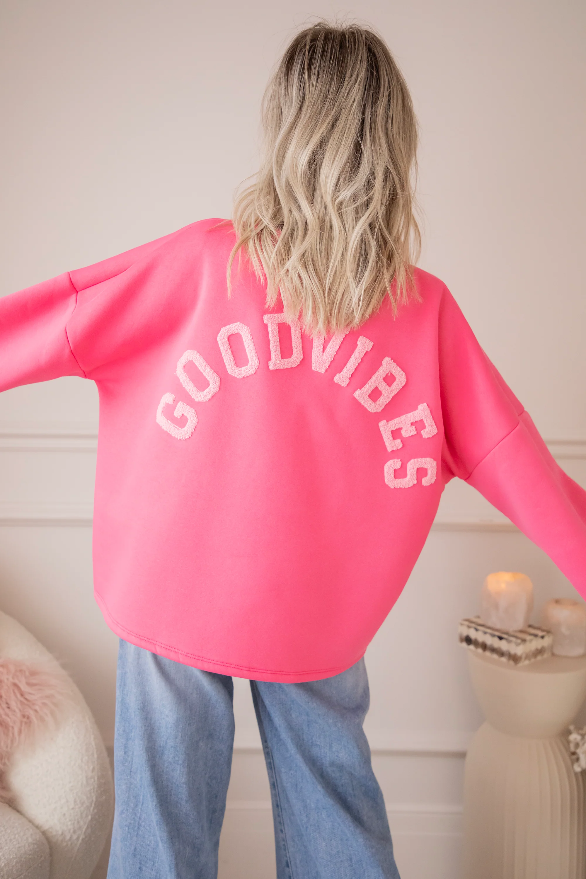 Lily Good Vibes Fuchsia/Soft Pink - Sweater - Image 9