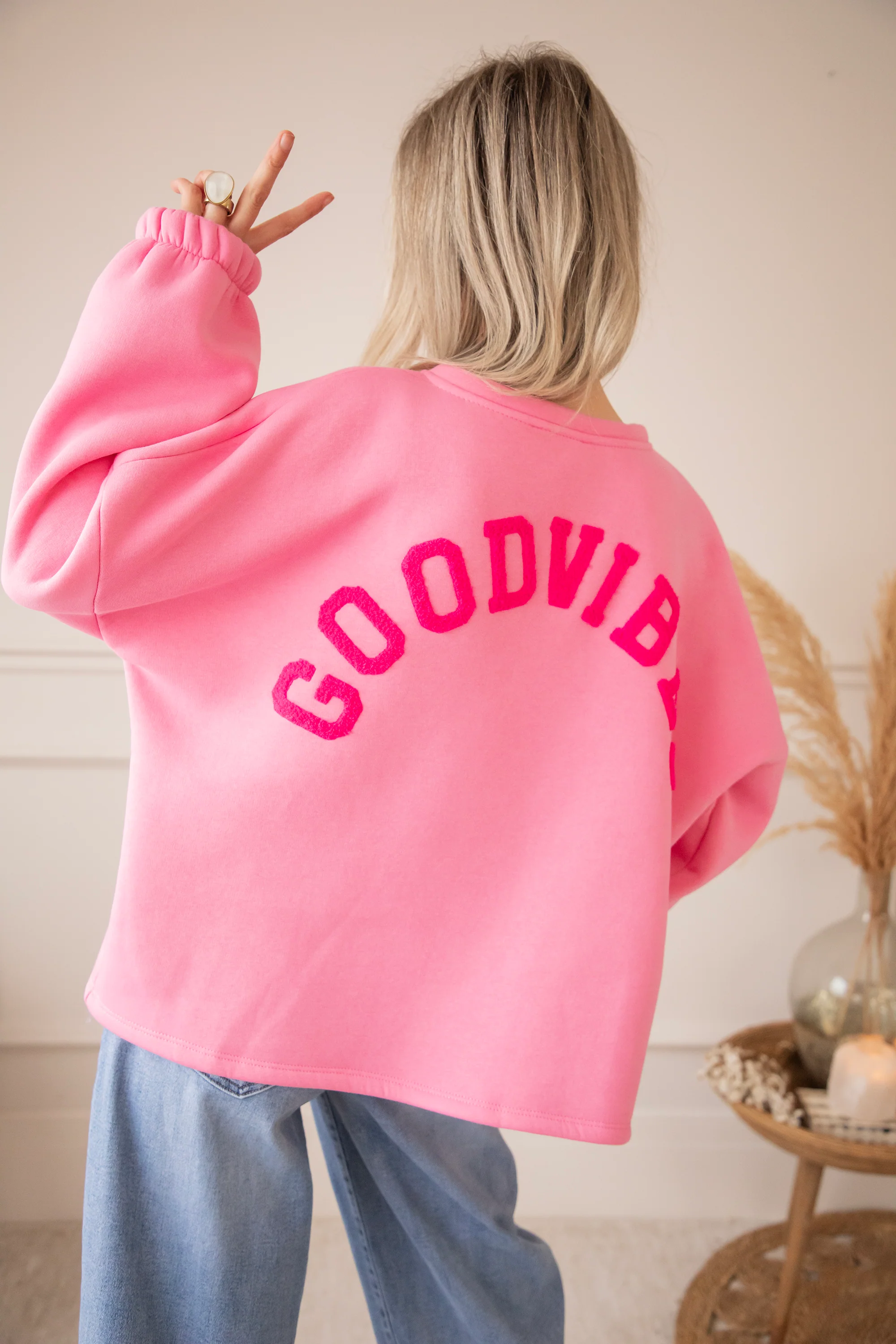 Lily Good Vibes Pink/Fuchsia - Sweater - Image 5