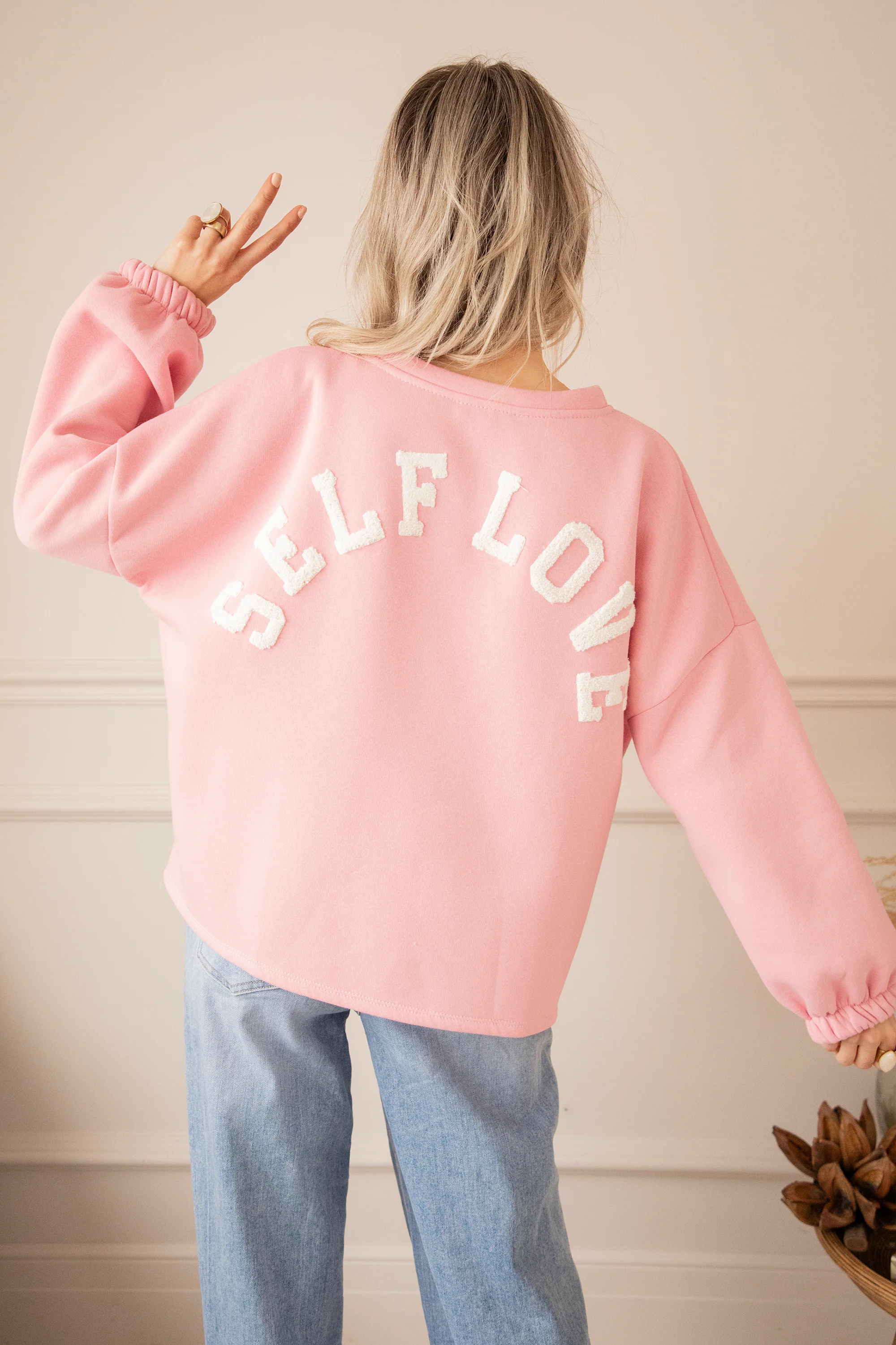 Lily Self Love Baby Pink/Off White - Sweater - Image 10
