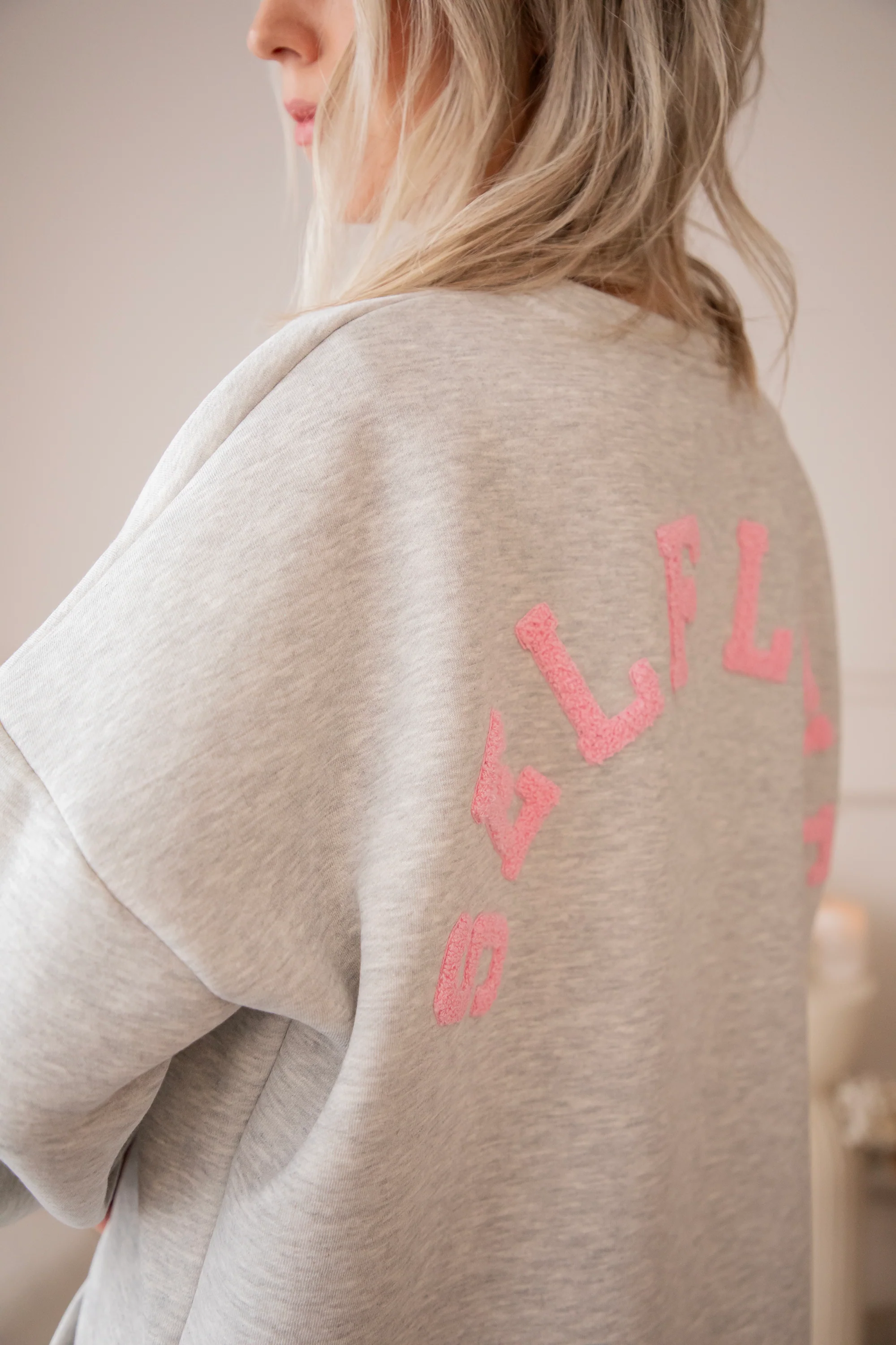 Lily Self Love Soft Grey/Baby Pink - Sweater - Image 12