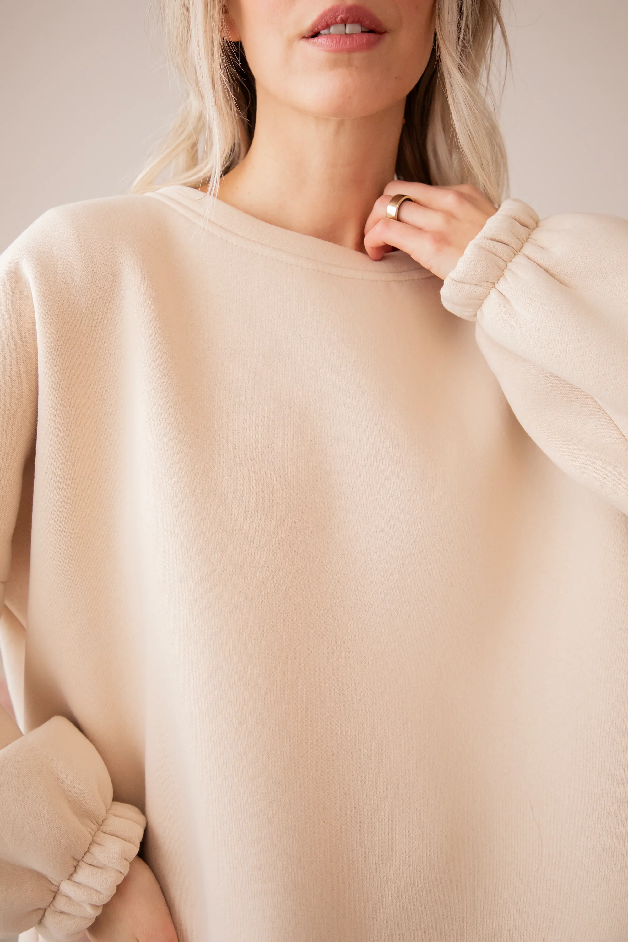 Lily Slow Down Beige/Baby Blue - Sweater - Image 3