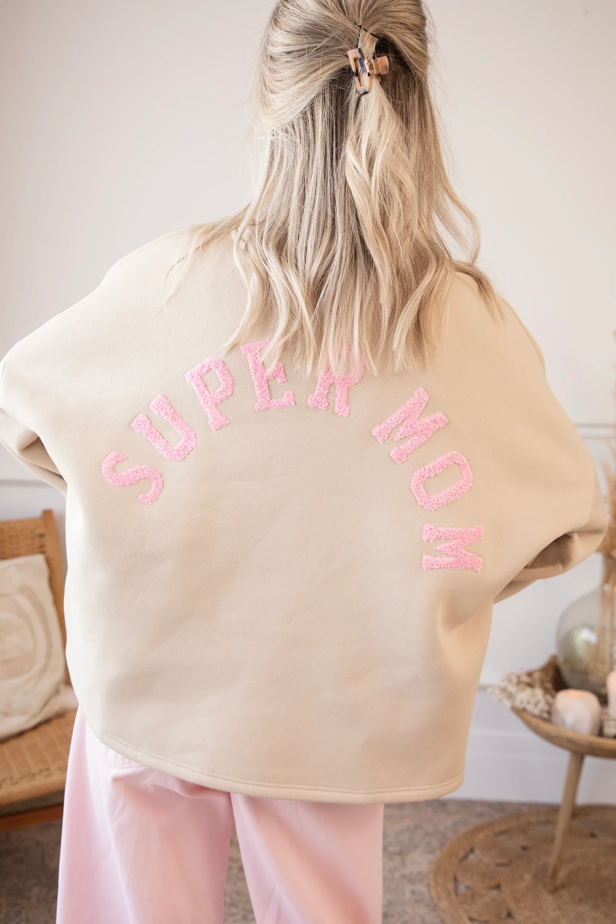 Lily Super Mom Beige/Baby Pink - Sweater - Image 5