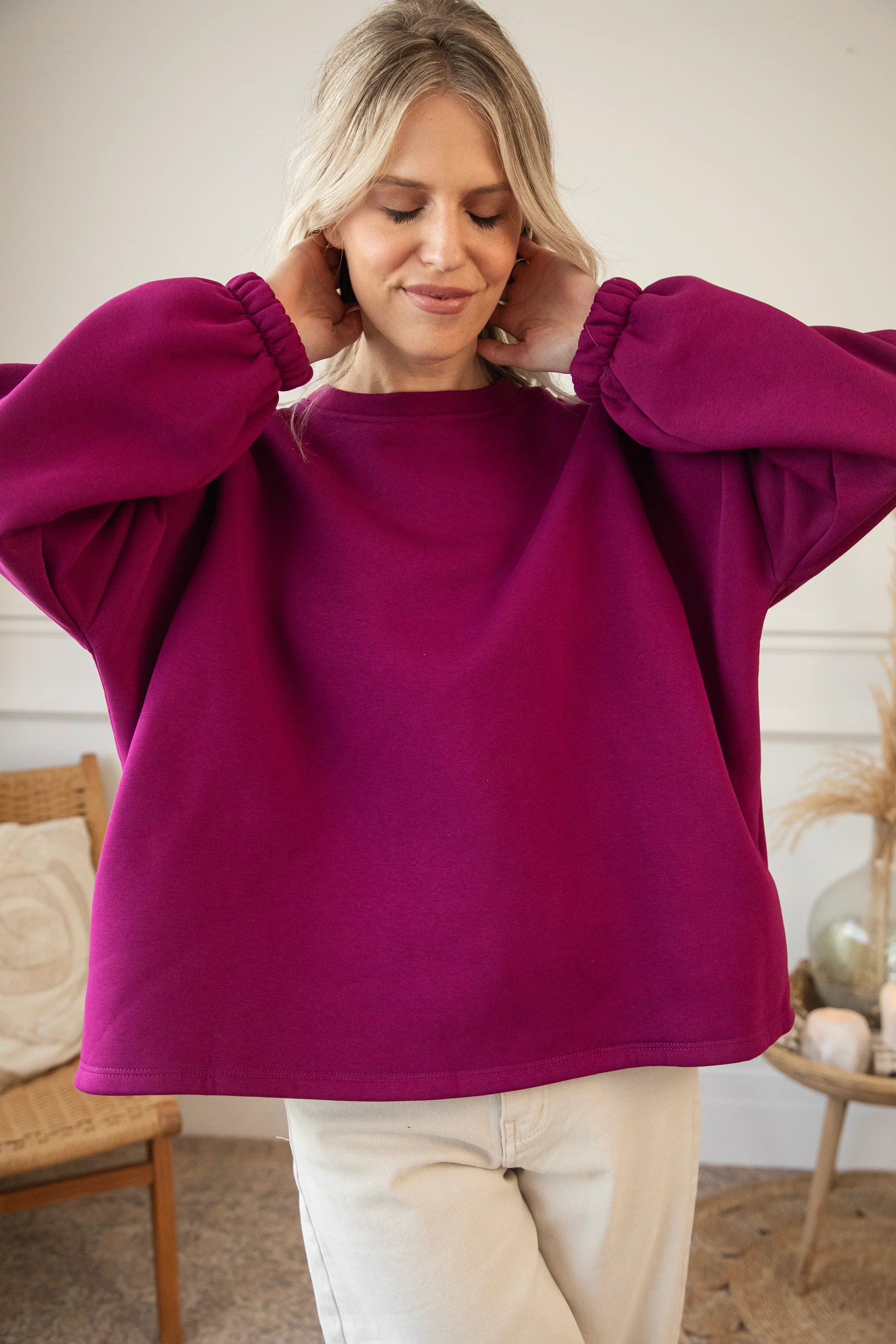 Lily Super Mom Plum/Beige - Sweater - Image 3