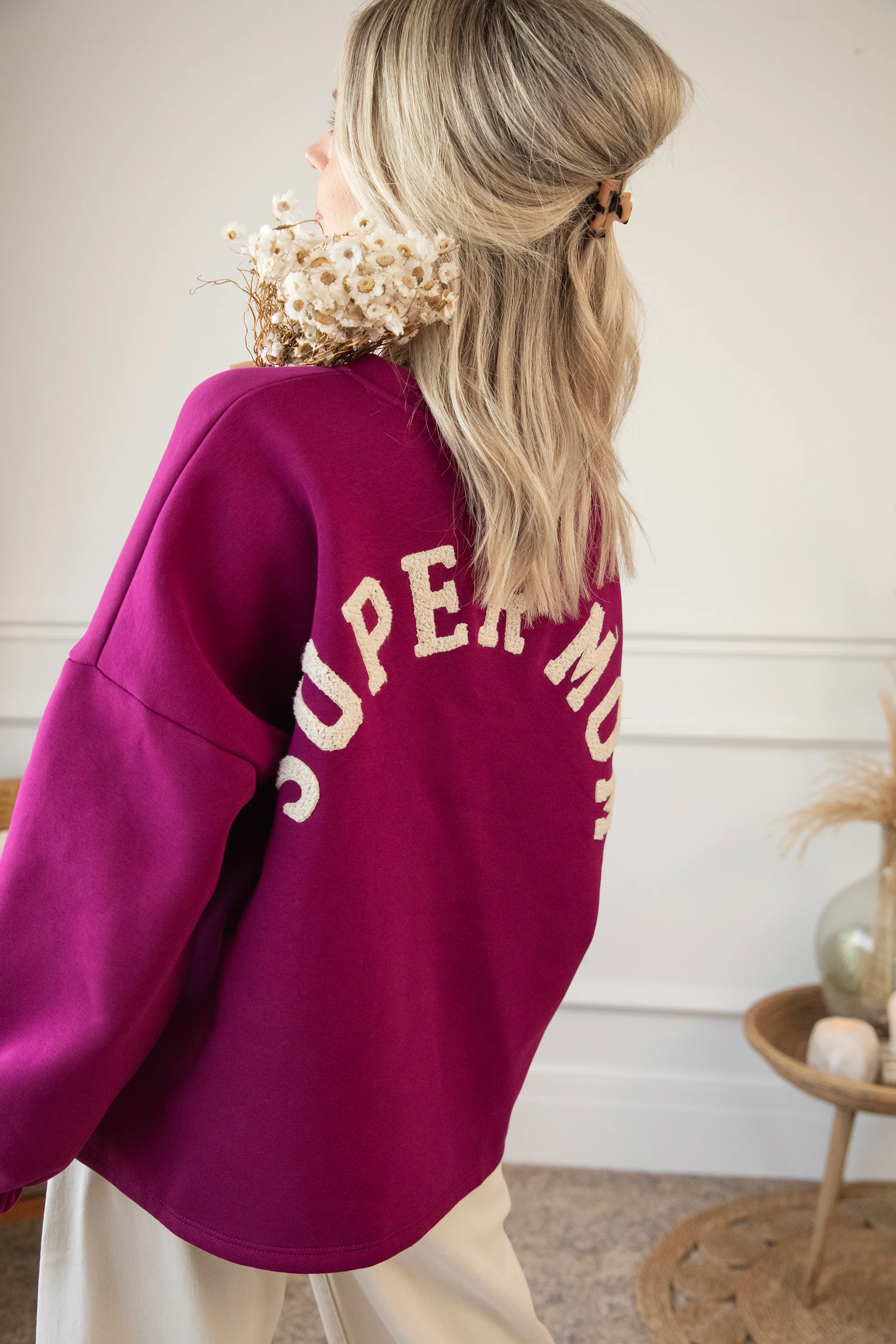 Lily Super Mom Plum/Beige - Sweater - Image 5