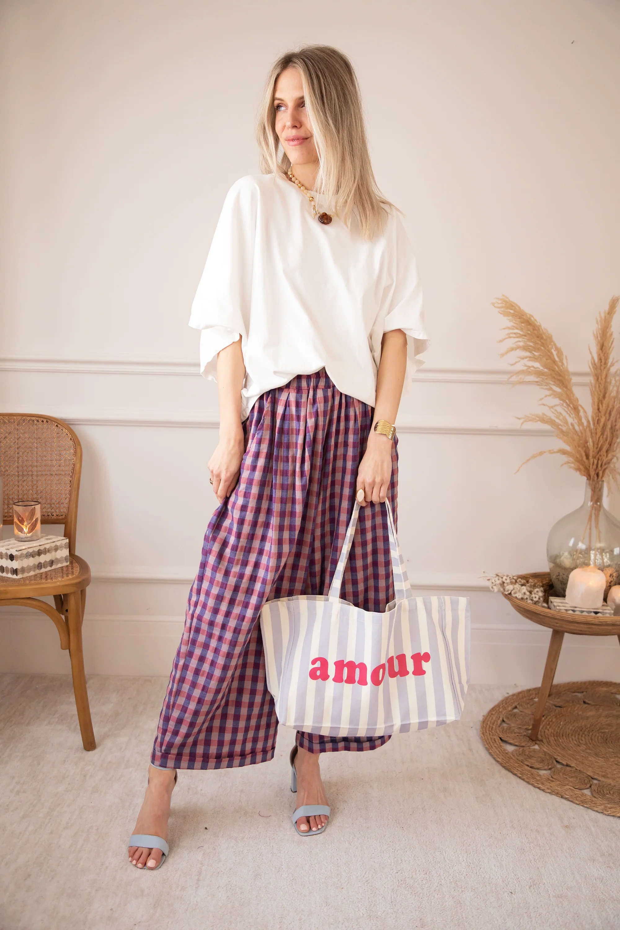 Love Is Sweet Lila - Canvas Tas - Image 3
