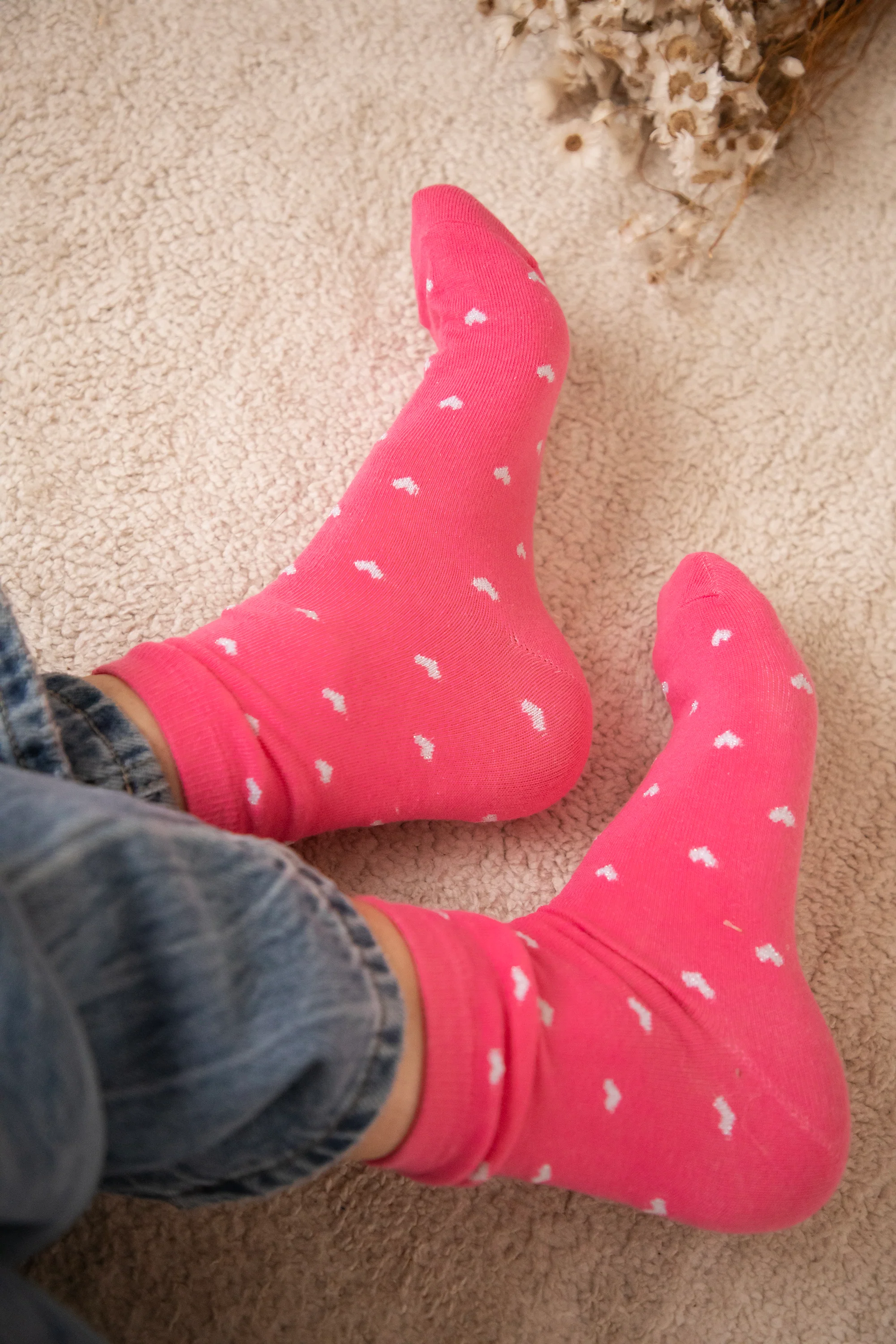 Love Overload Fuchsia/Silver - Sokken