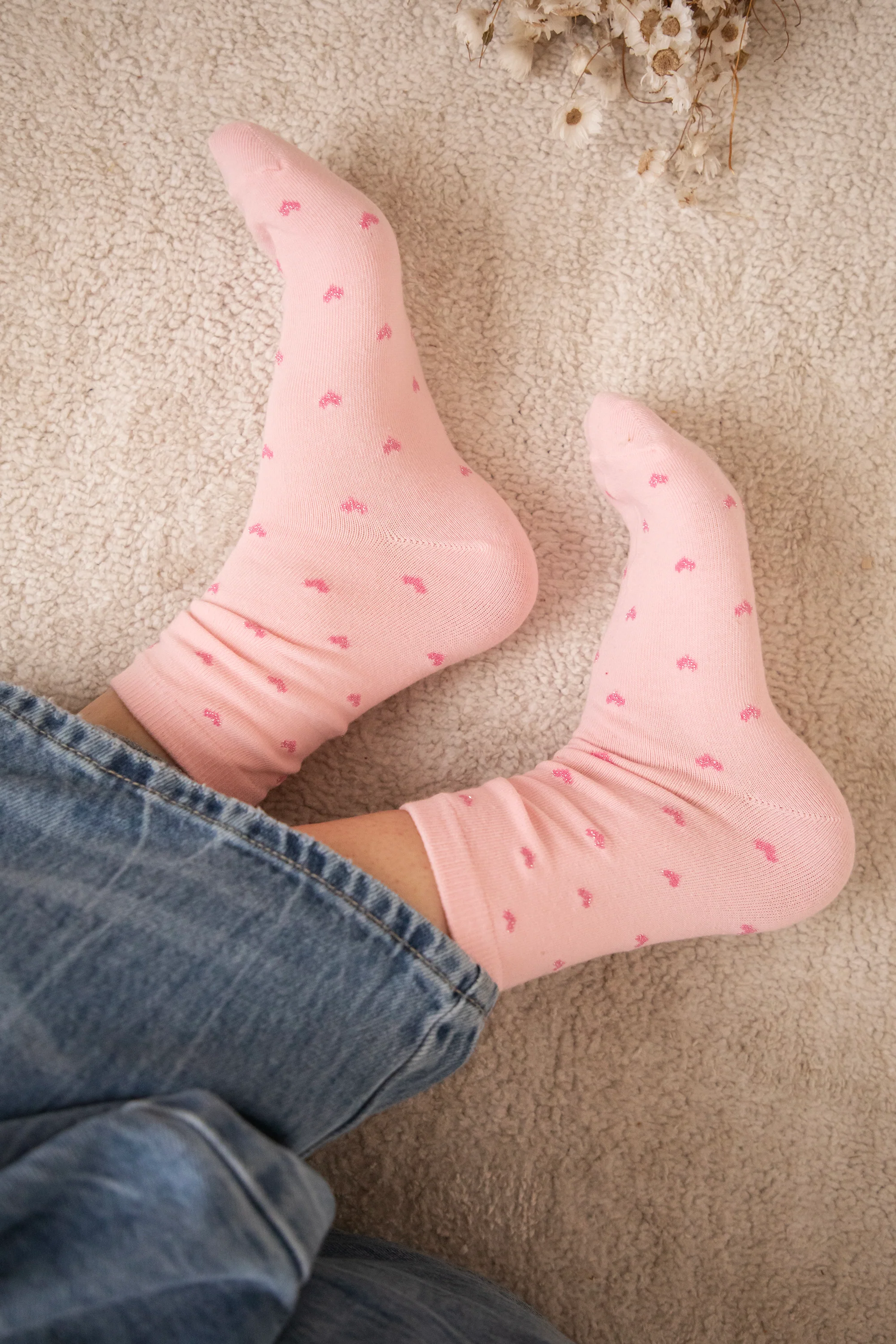 Love Overload Soft Pink/Pink - Sokken