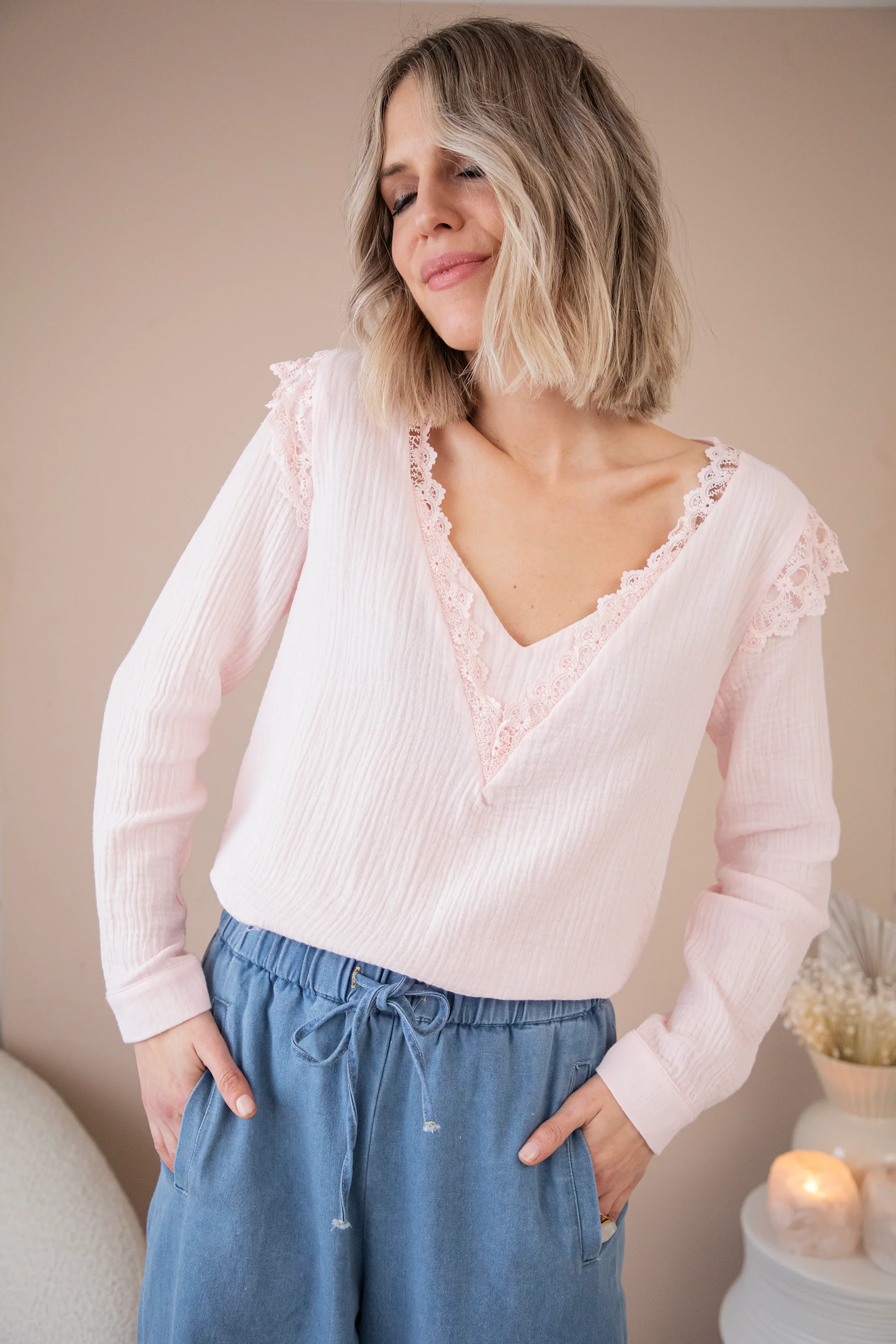 Love The Lace & Tetra Pink - Blouse