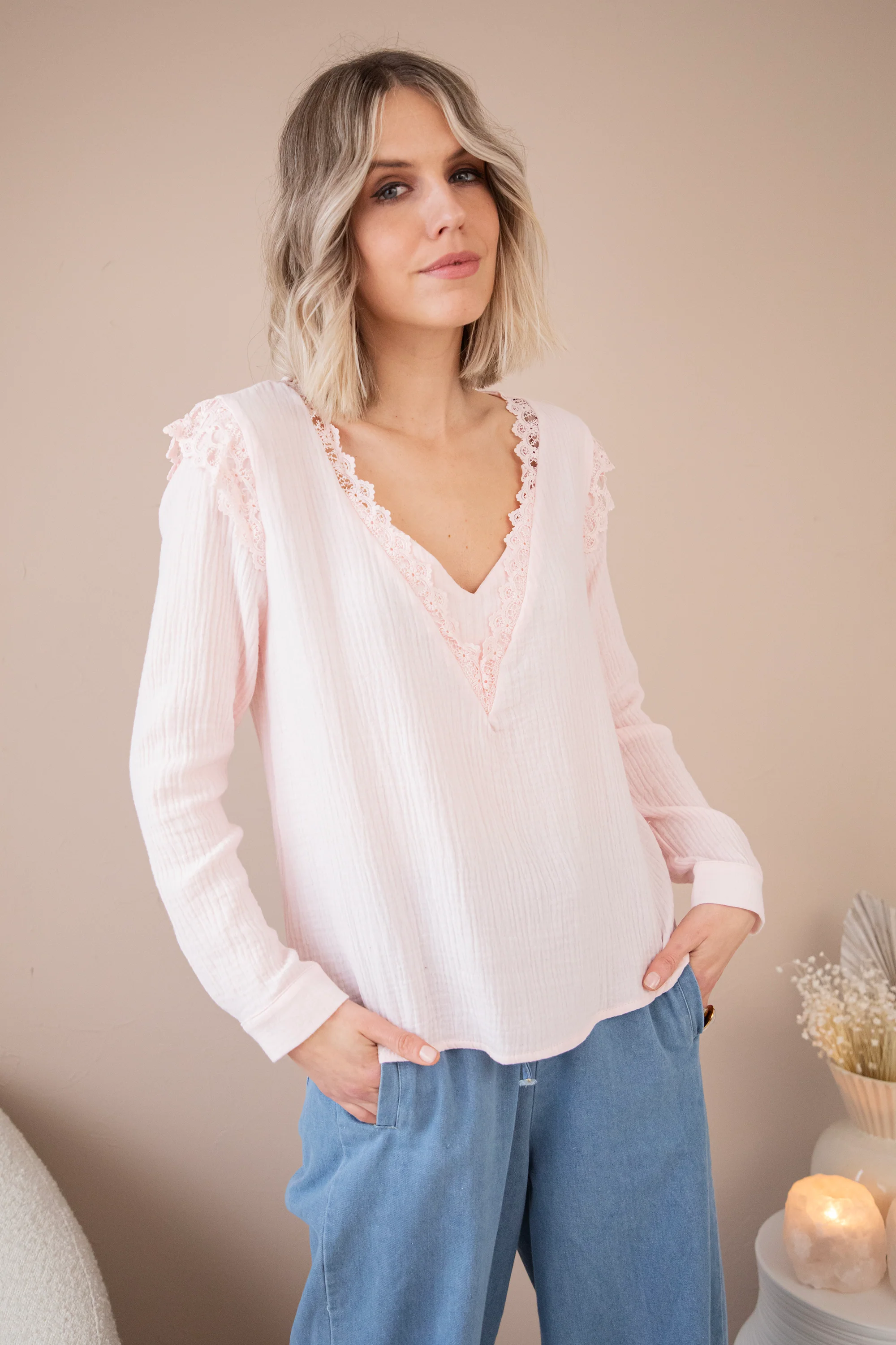 Love The Lace & Tetra Pink - Blouse - Image 2