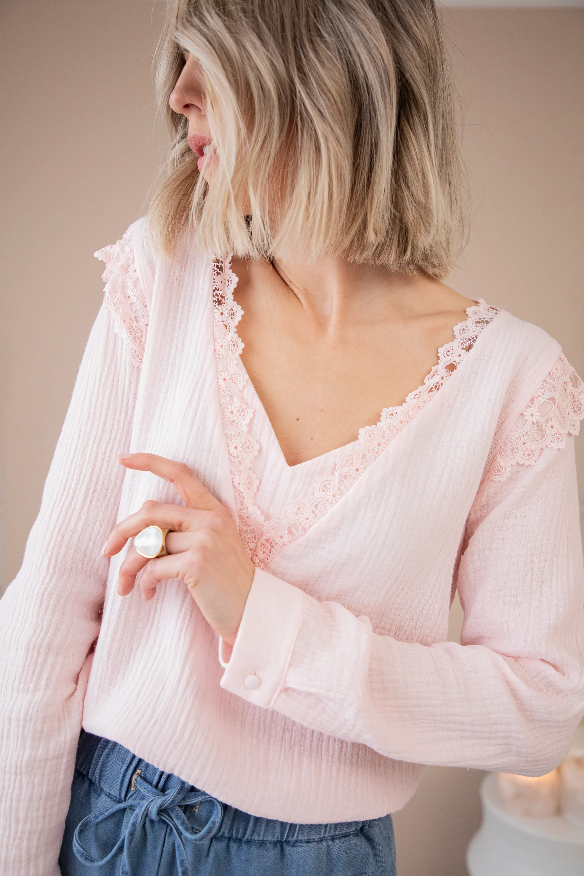 Love The Lace & Tetra Pink - Blouse - Image 3
