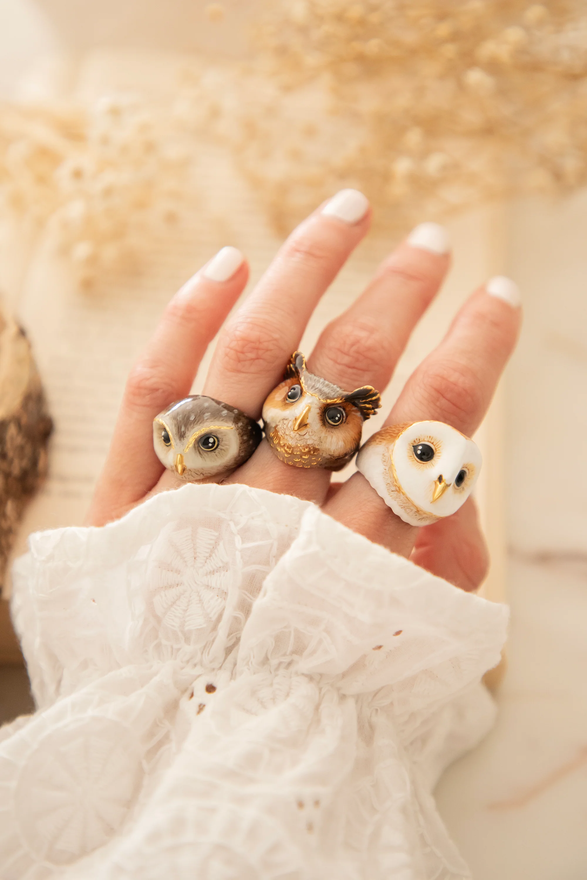 Lucky Owl White - Ring - Image 14