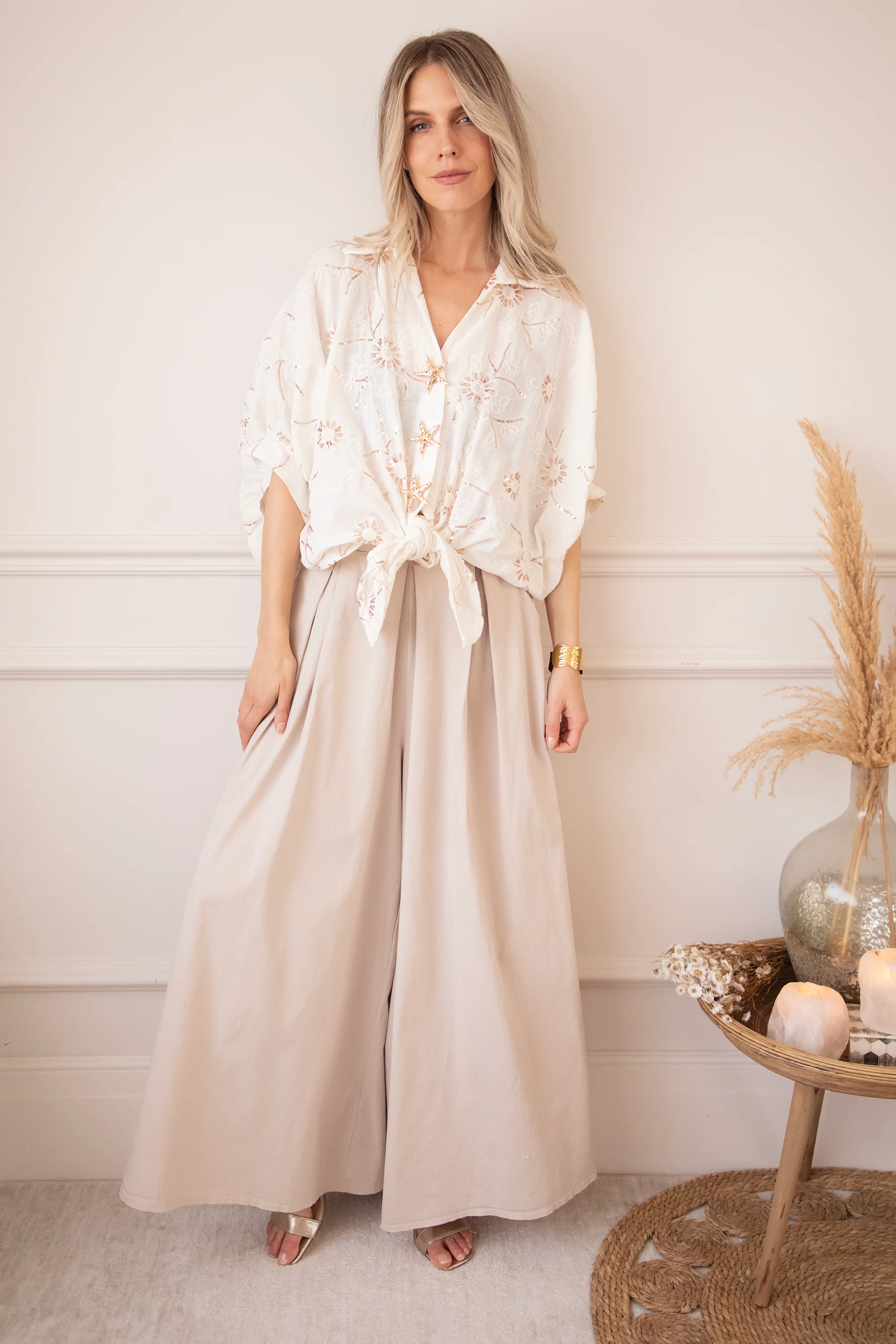 Marlene Palazzo Beige - Broek - Image 6