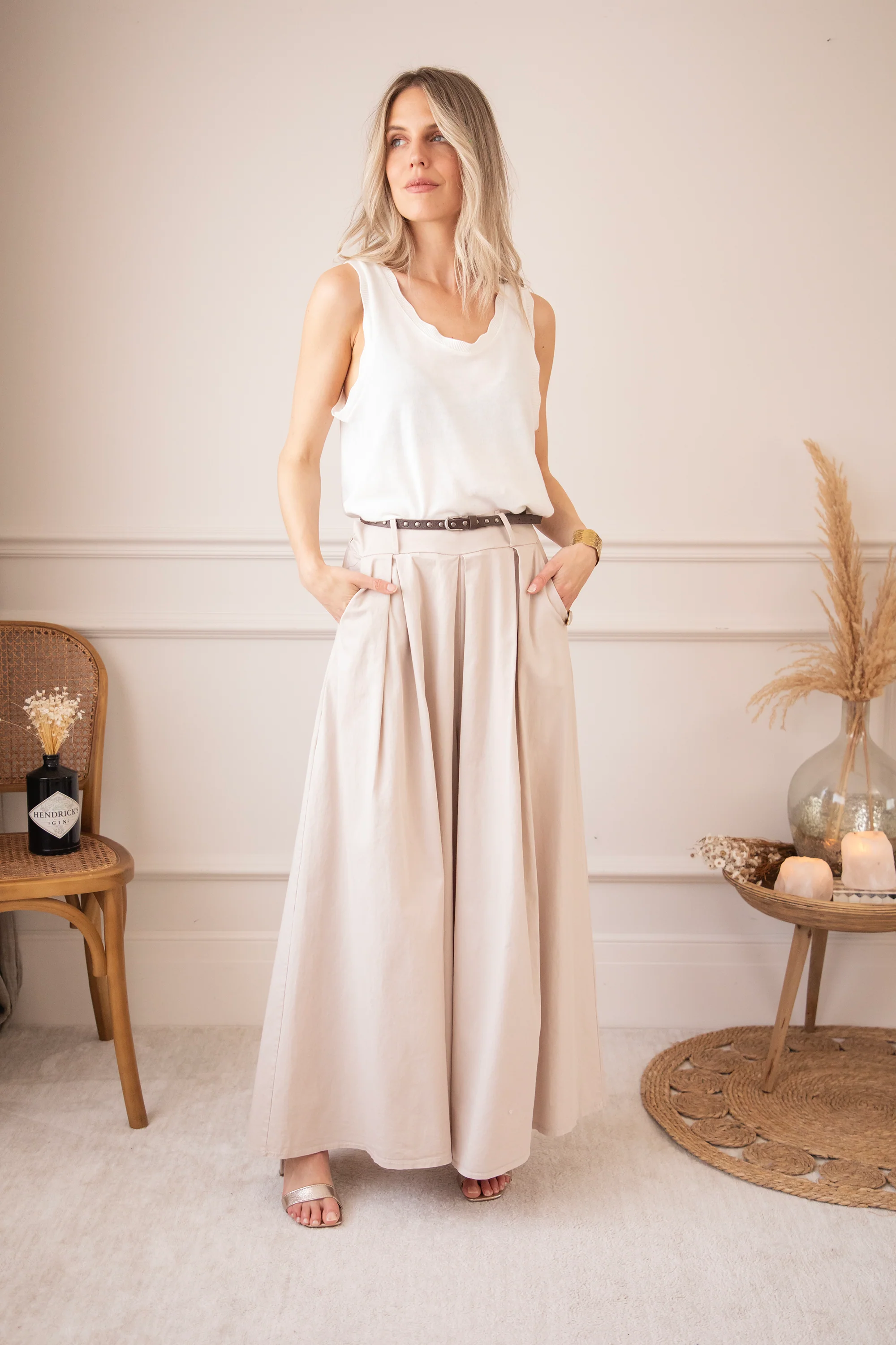 Marlene Palazzo Beige - Broek - Image 7
