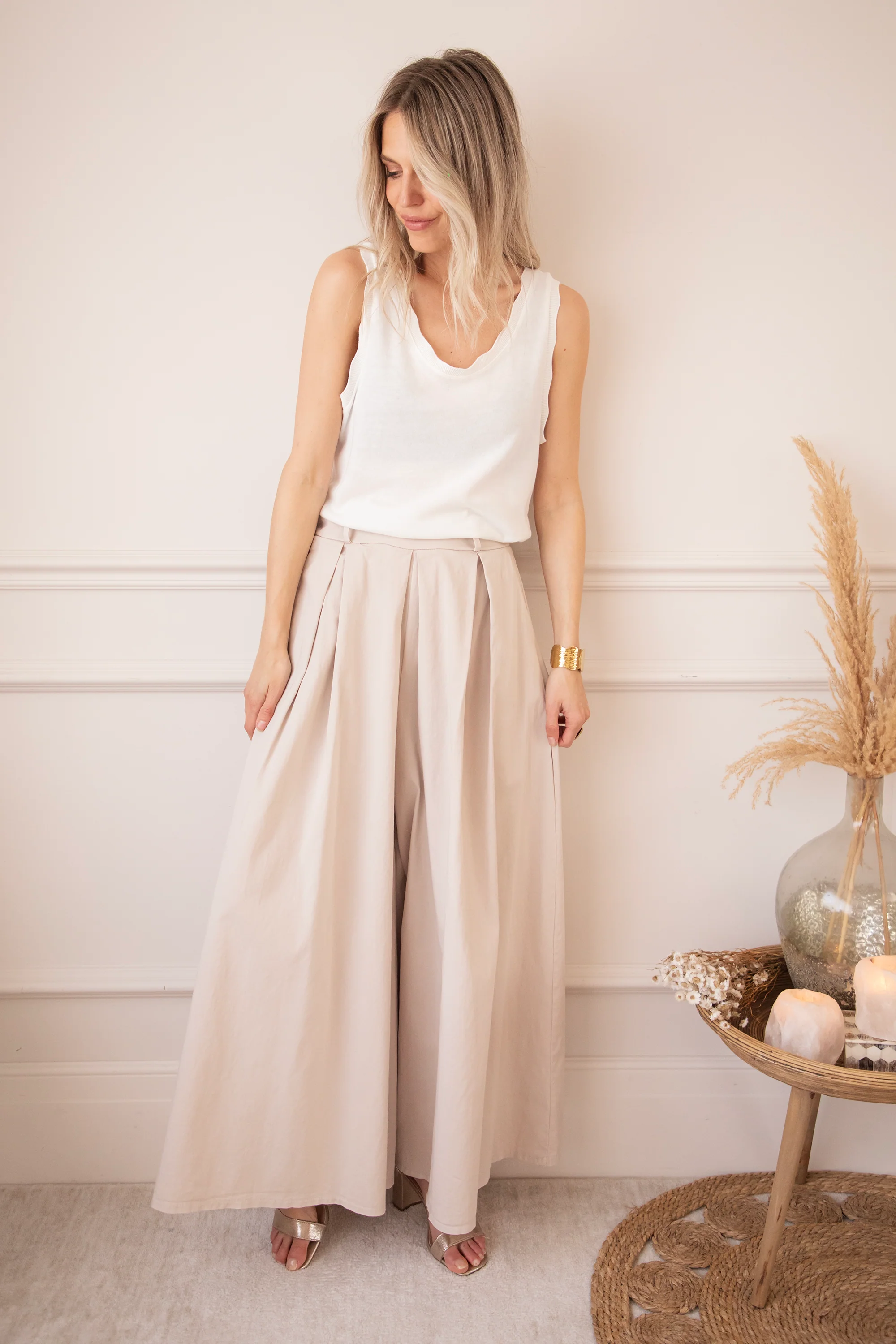 Marlene Palazzo Beige - Broek - Image 8