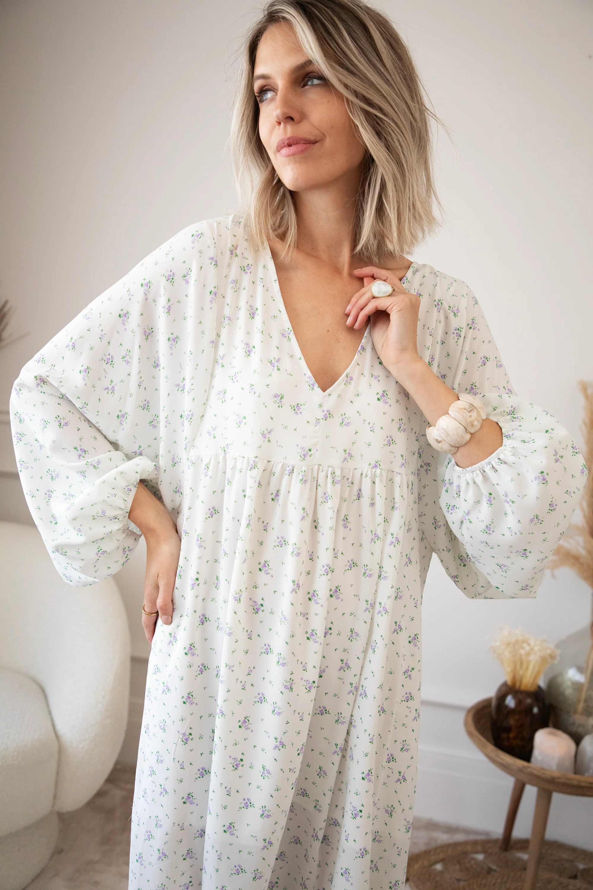 Maud Fleur Soft Mint - Maxi Jurk - Image 10