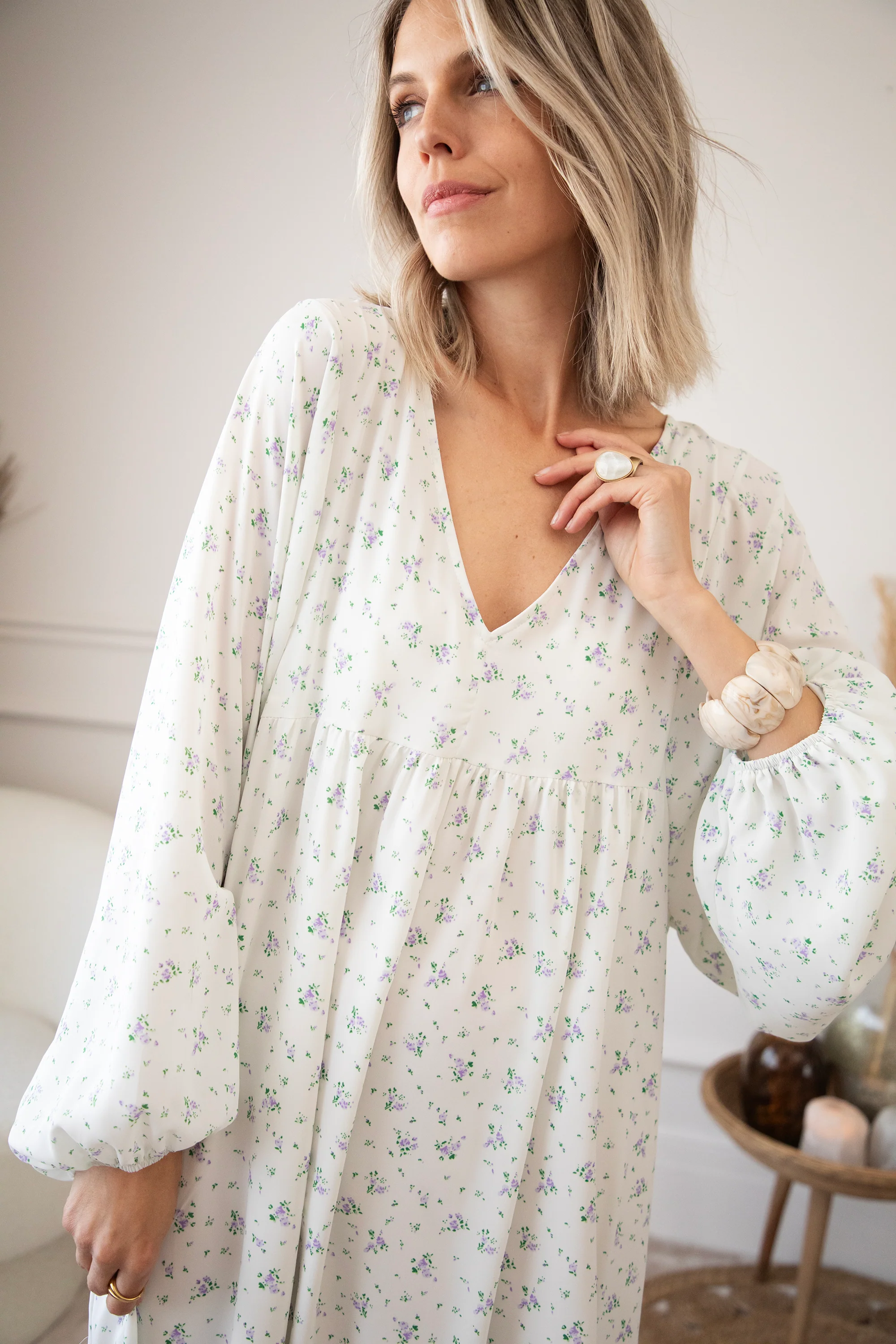 Maud Fleur Soft Mint - Maxi Jurk - Image 2