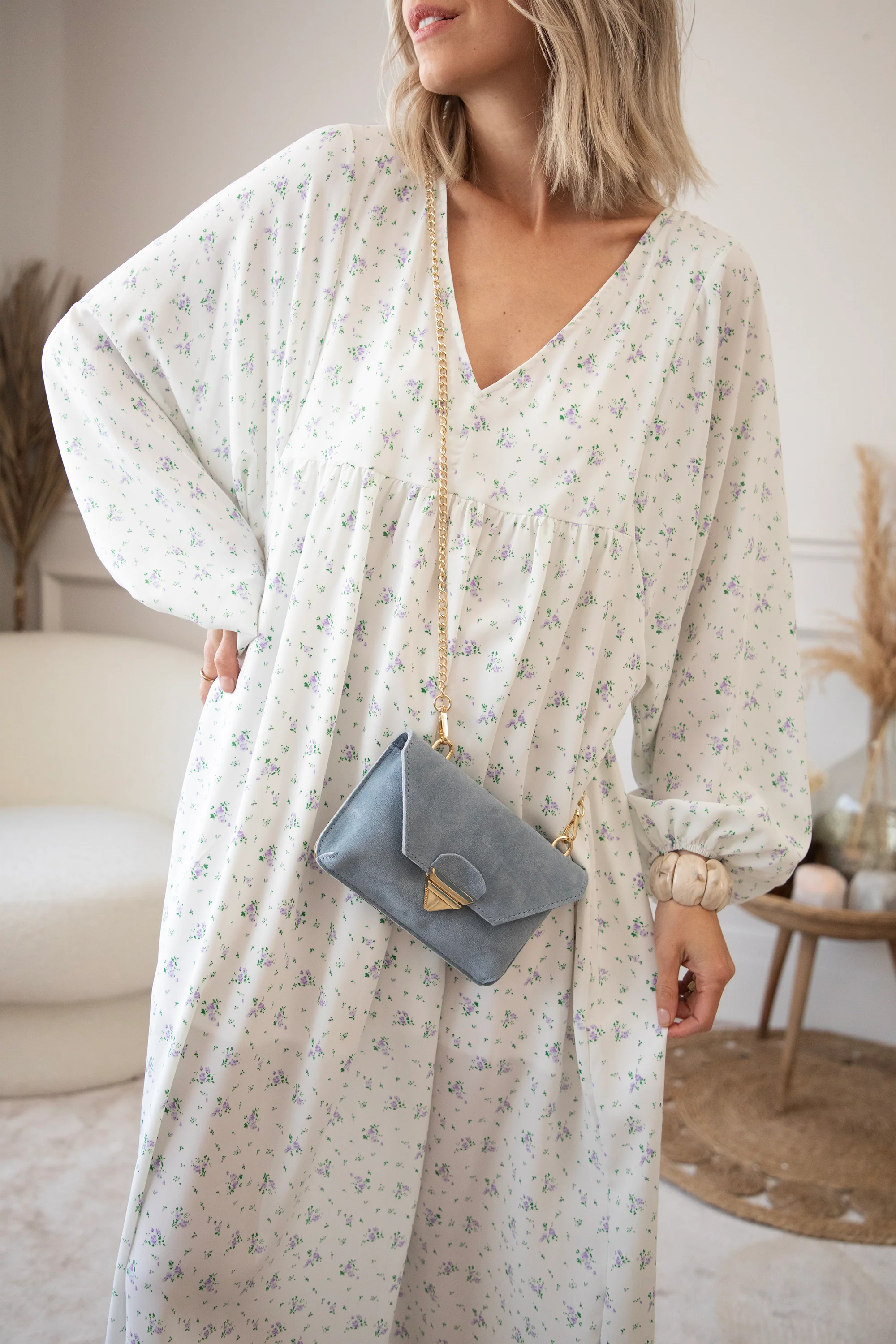 Maud Fleur Soft Mint - Maxi Jurk - Image 4