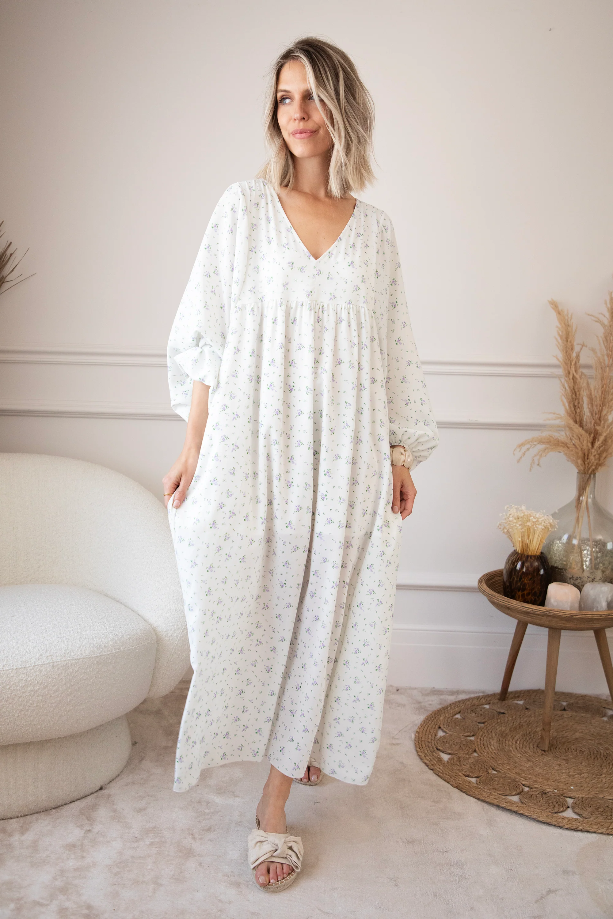 Maud Fleur Soft Mint - Maxi Jurk - Image 5
