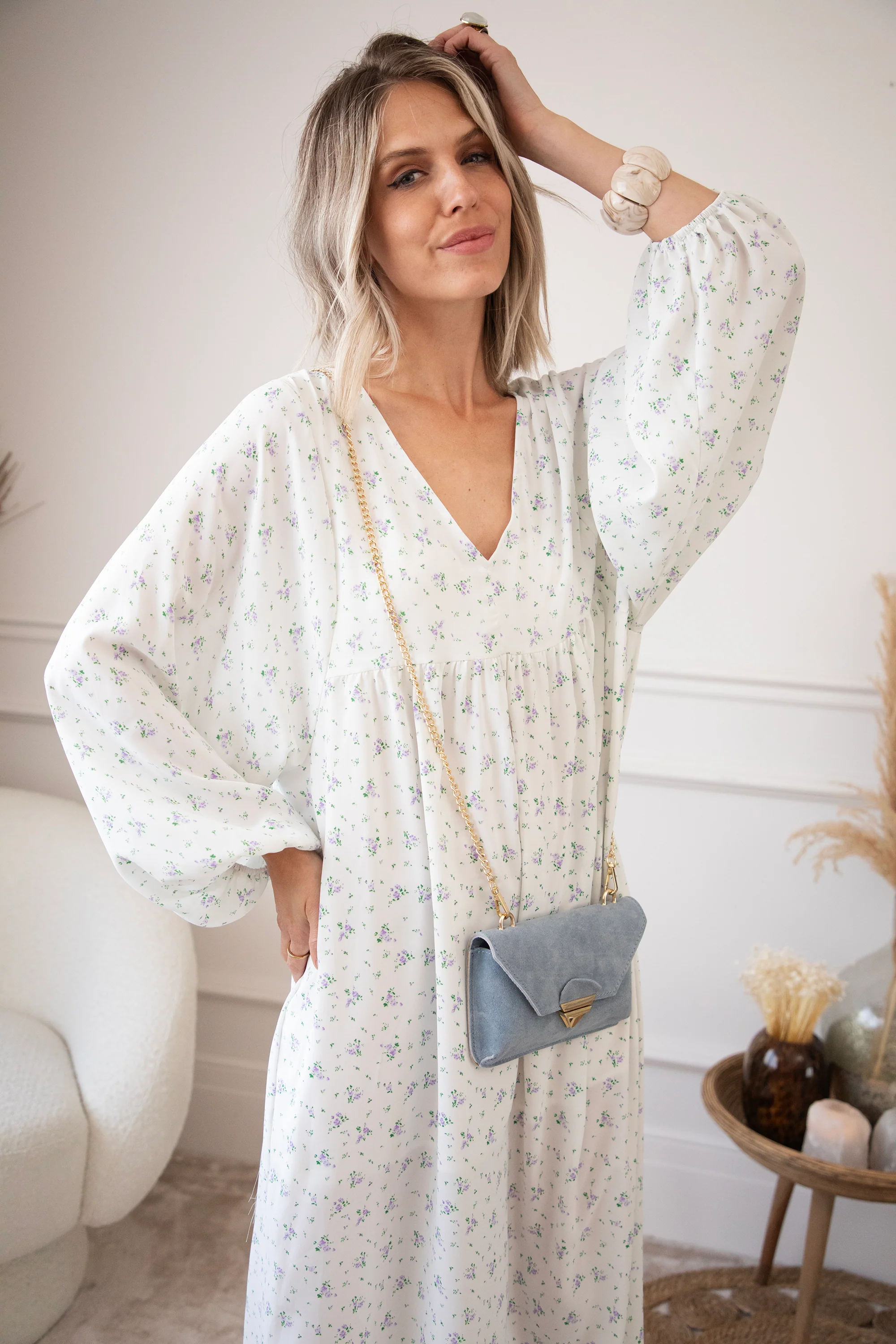 Maud Fleur Soft Mint - Maxi Jurk - Image 8