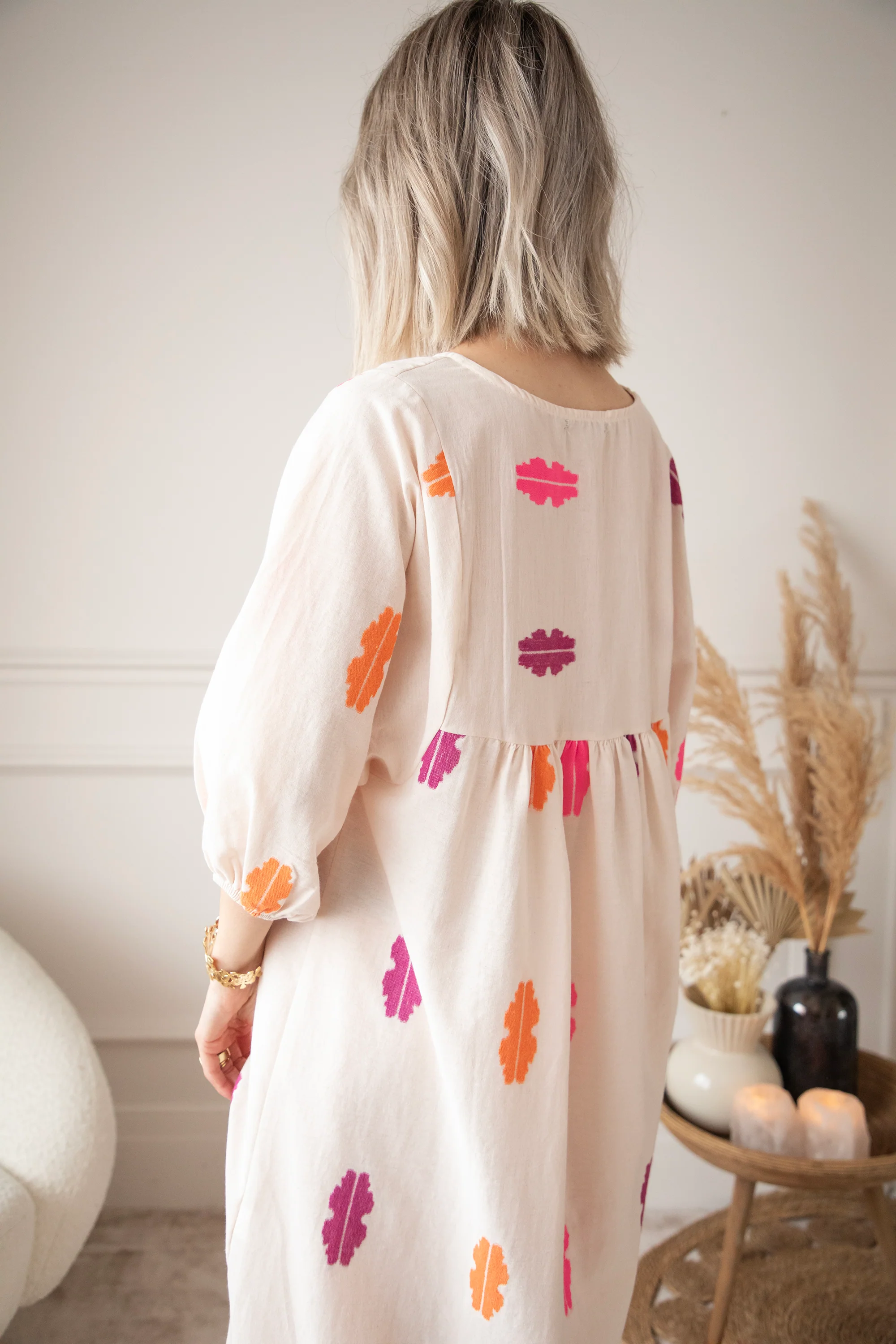 Maud Spirit Beige/Pink - Maxi Jurk - Image 14