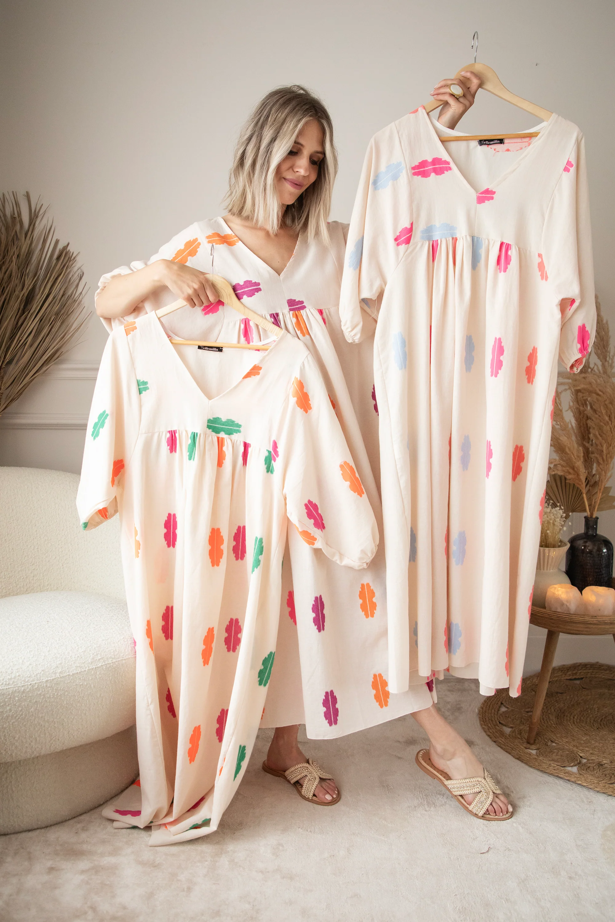 Maud Spirit Beige/Pink - Maxi Jurk - Image 20