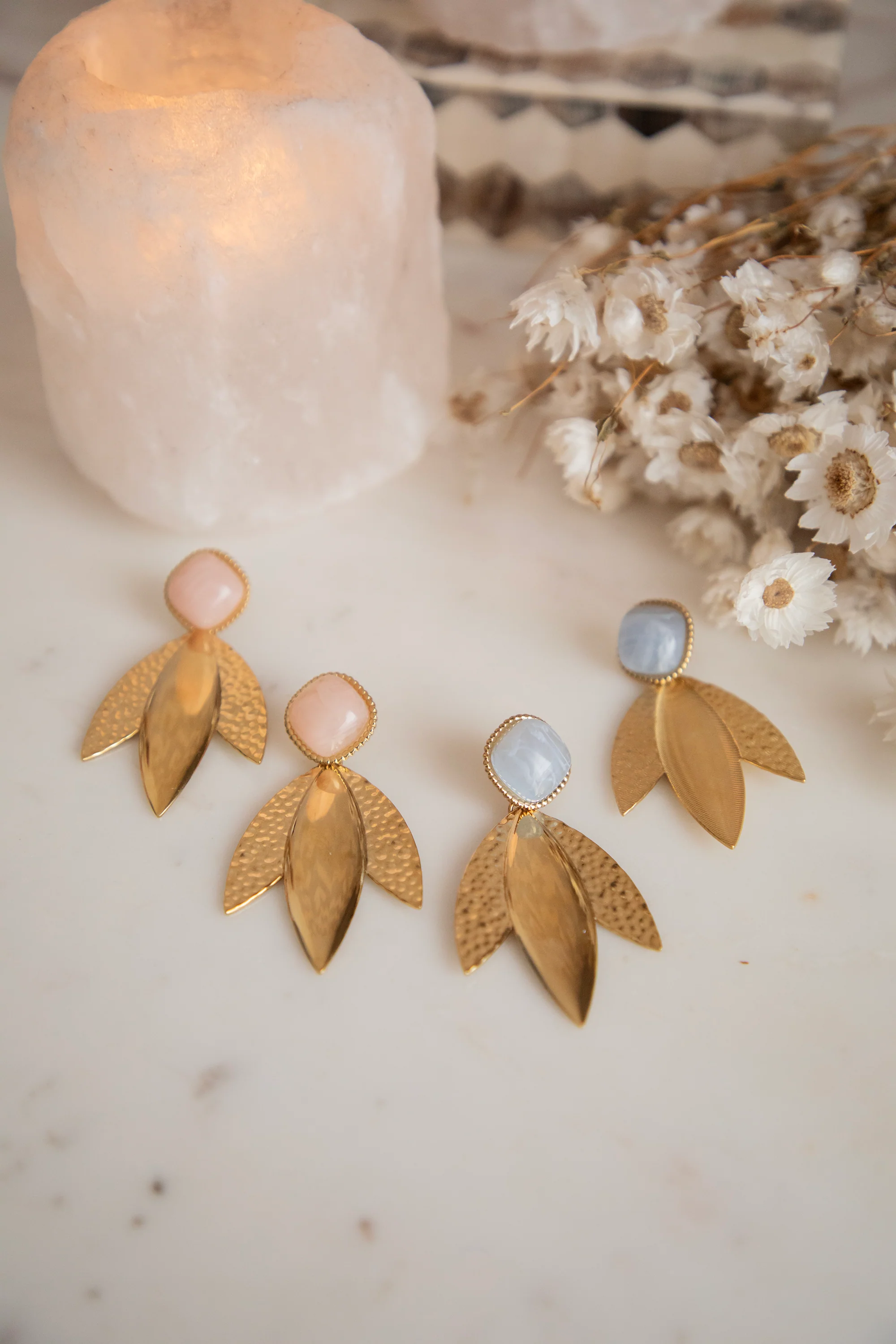 Maya Soft Blue/Gold - Oorbellen - Image 3
