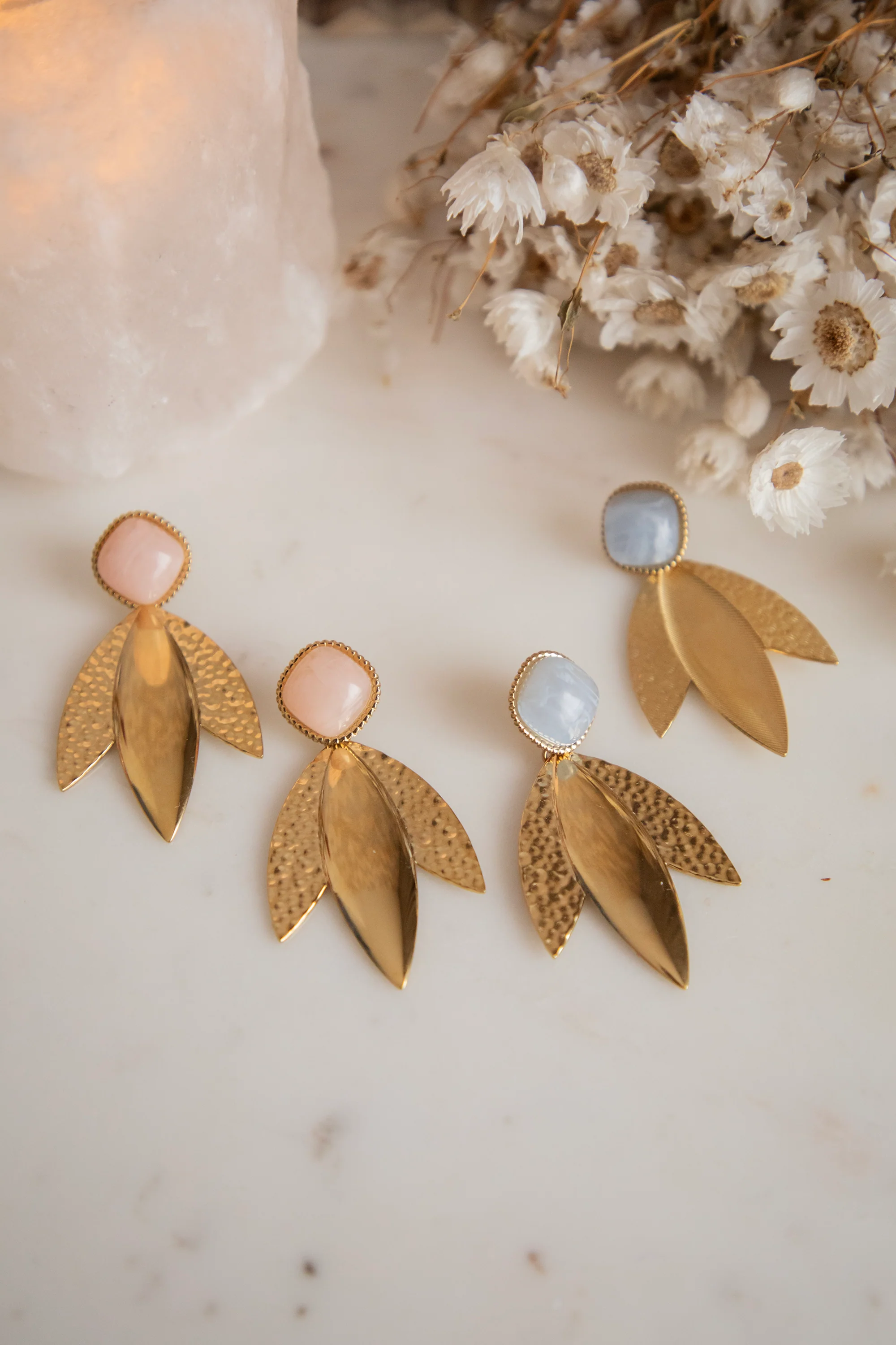 Maya Soft Blue/Gold - Oorbellen - Image 4