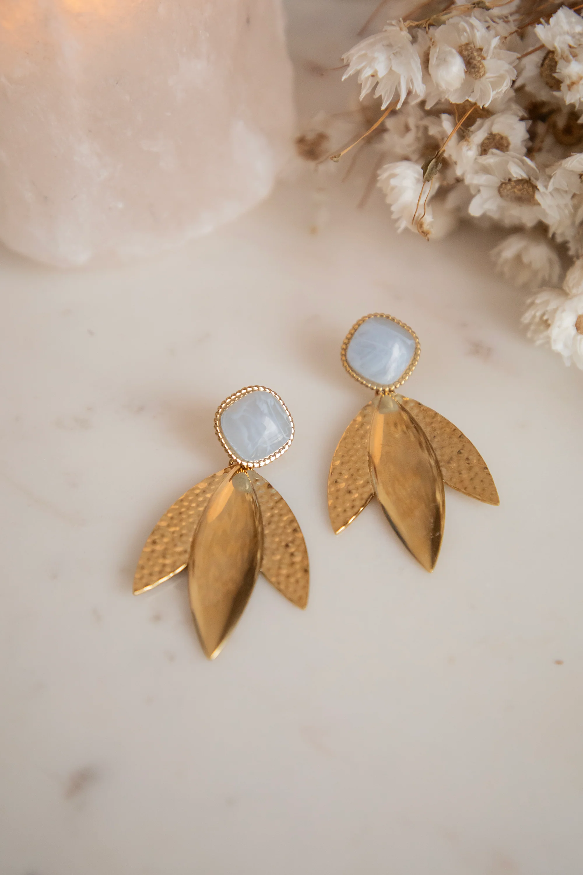 Maya Soft Blue/Gold - Oorbellen - Image 5