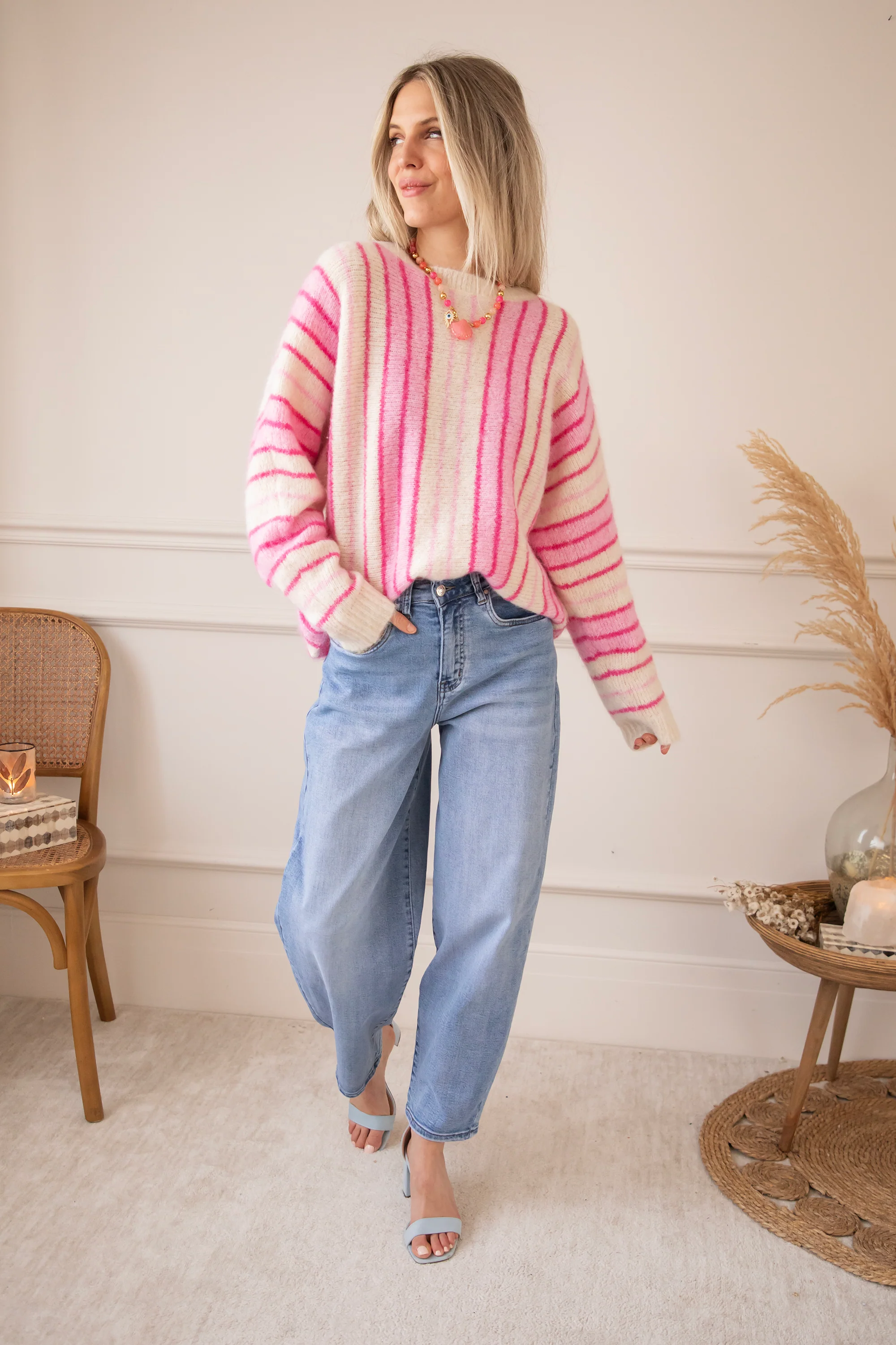 Mood Booster Beige/Pink - Trui - Image 8
