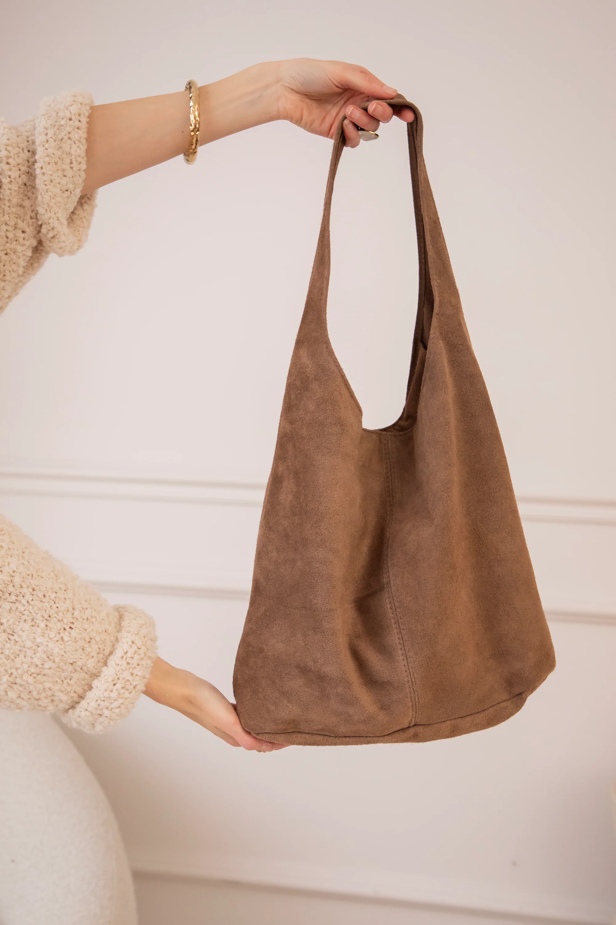 Noé Leather Taupe - Handtas - Image 3