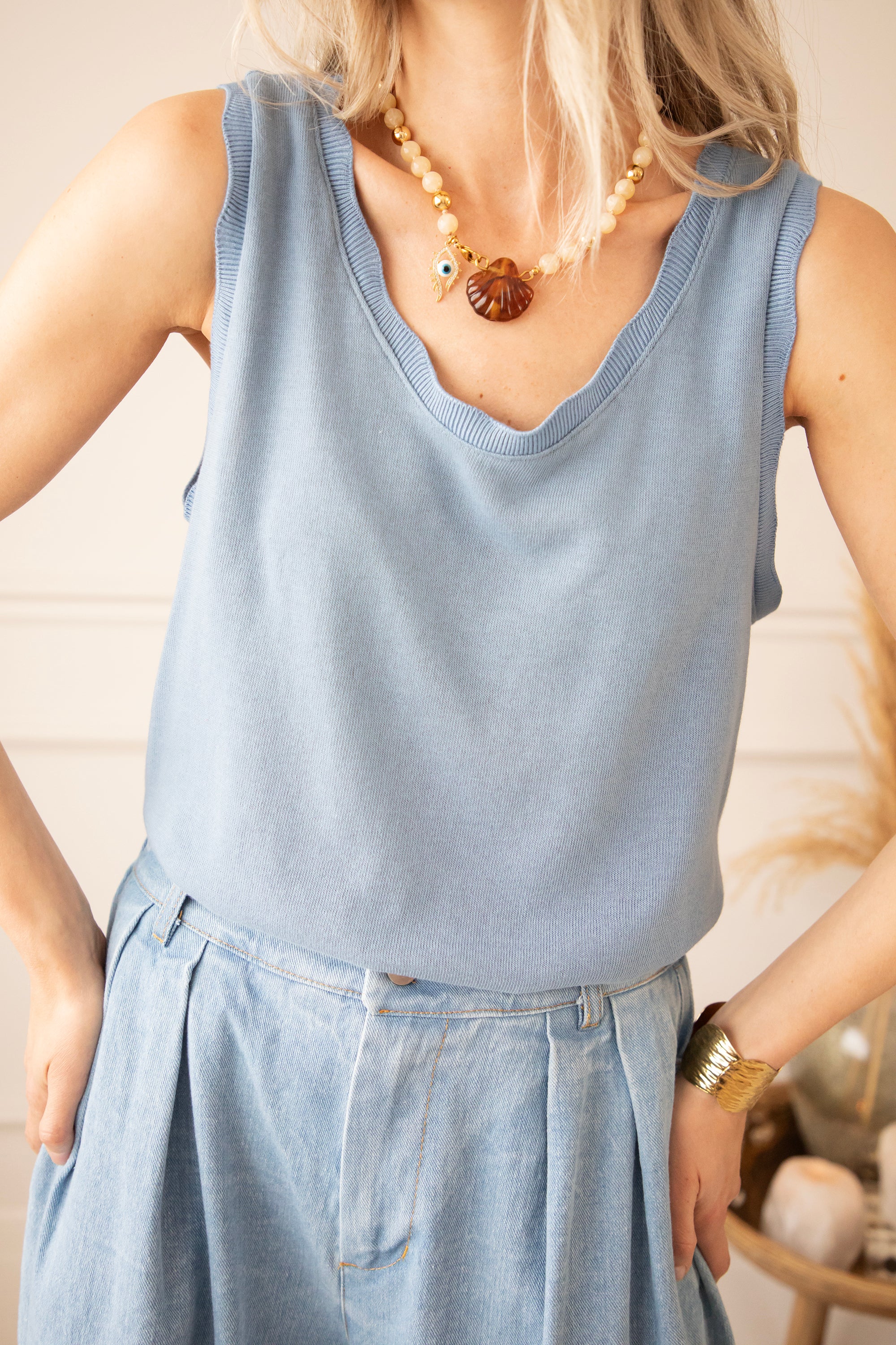 Nuria Wave Blue - Top - Image 2