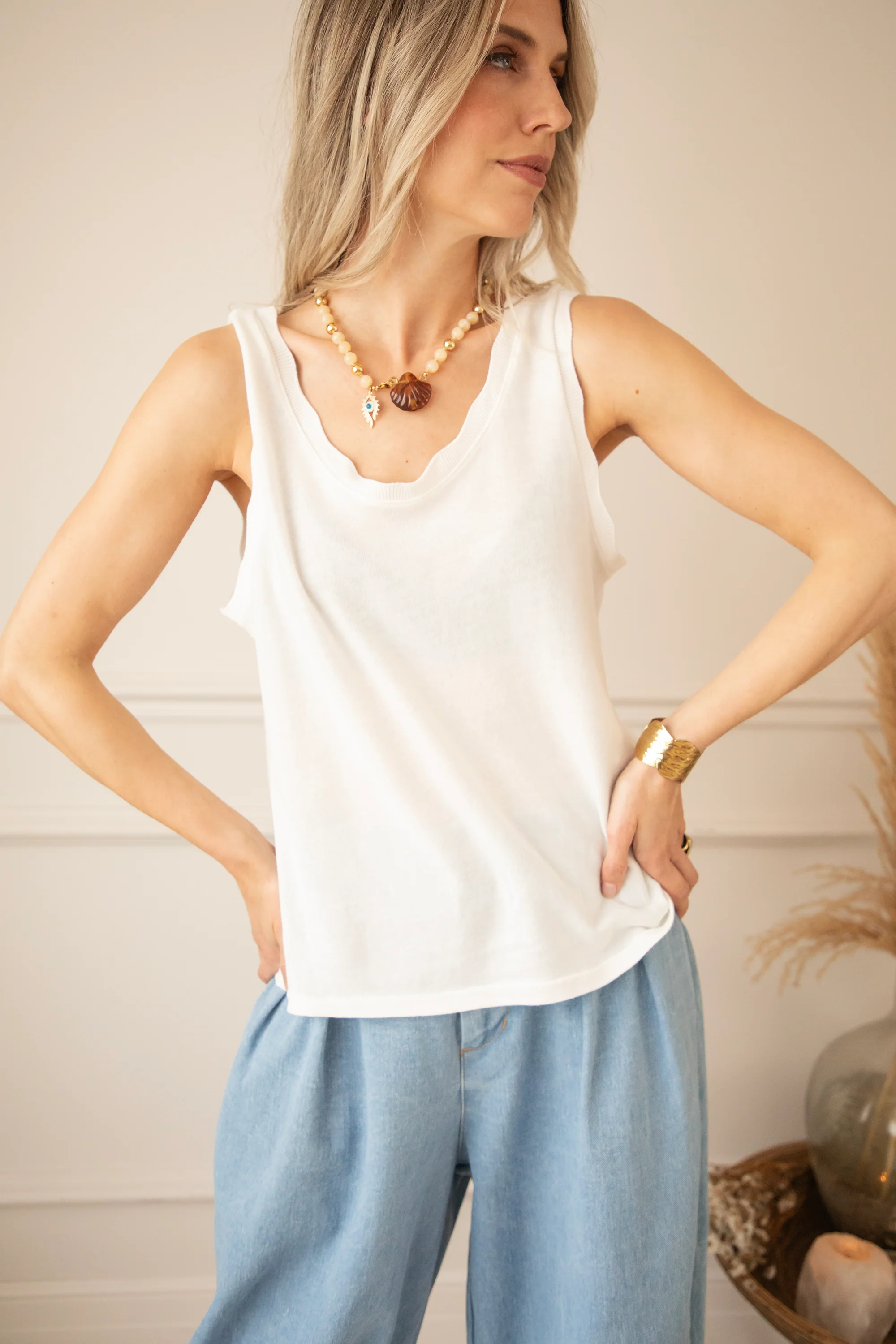 Nuria Wave White - Top