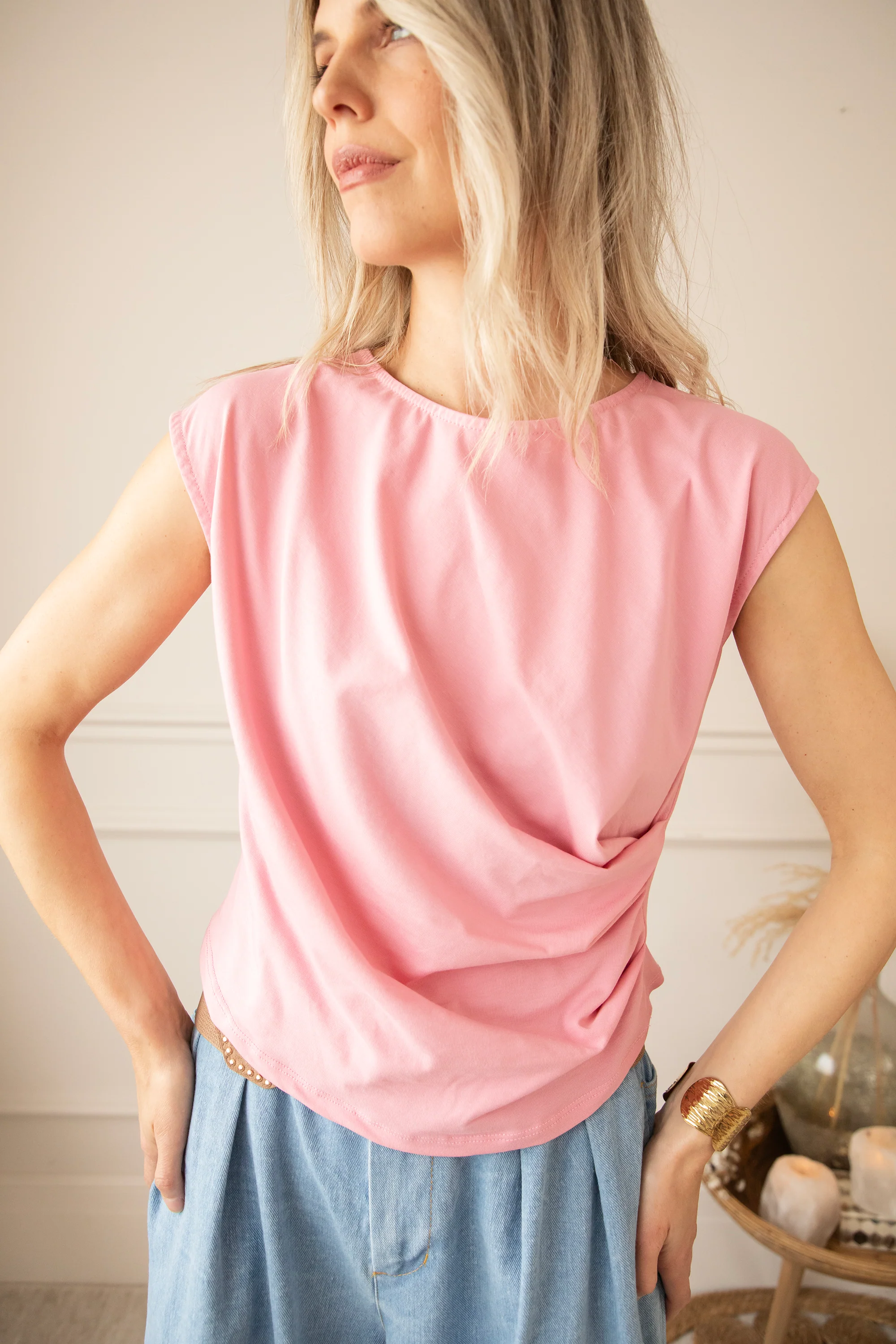 Patsy Pleated Sweet Pink - Top - Image 2