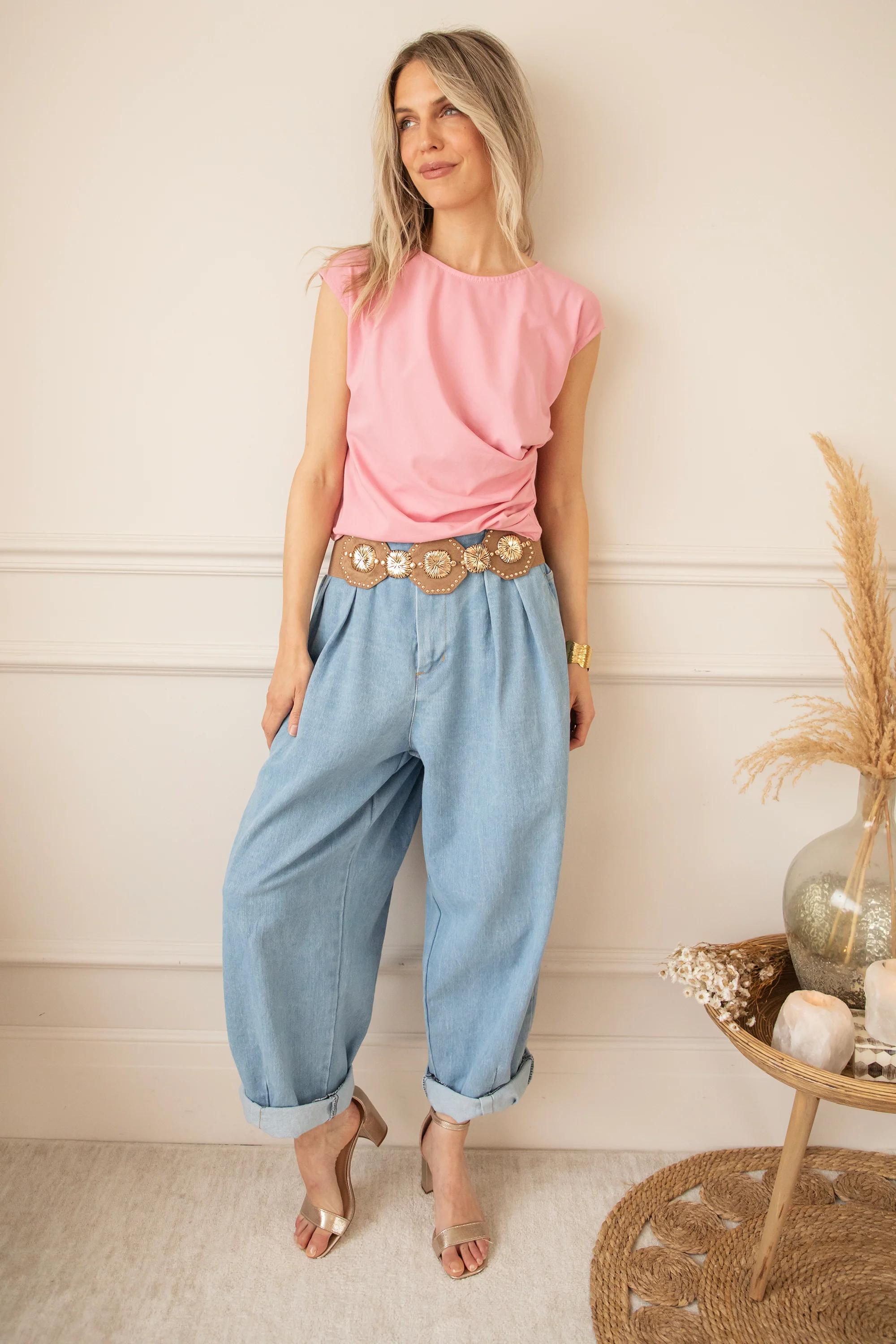 Patsy Pleated Sweet Pink - Top - Image 4
