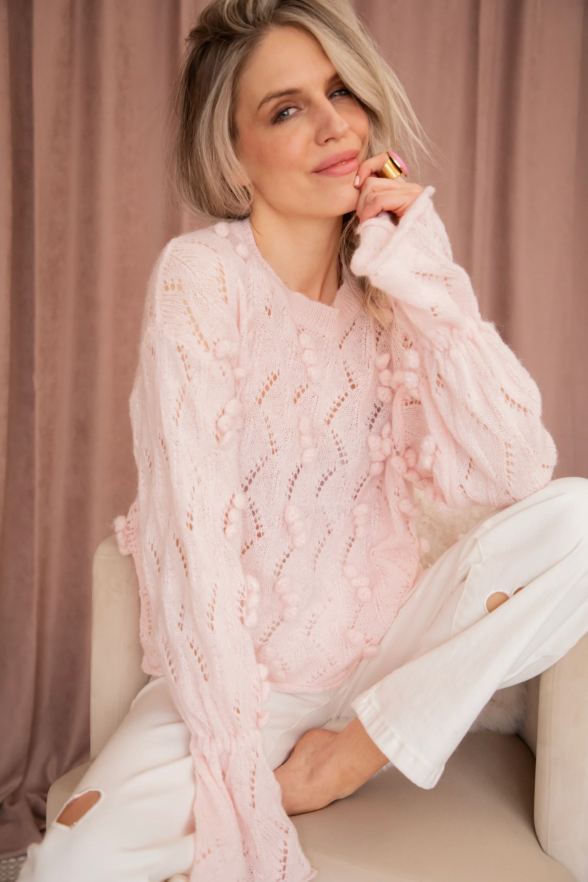 Pompon Pastels Baby Pink - Trui - Image 3
