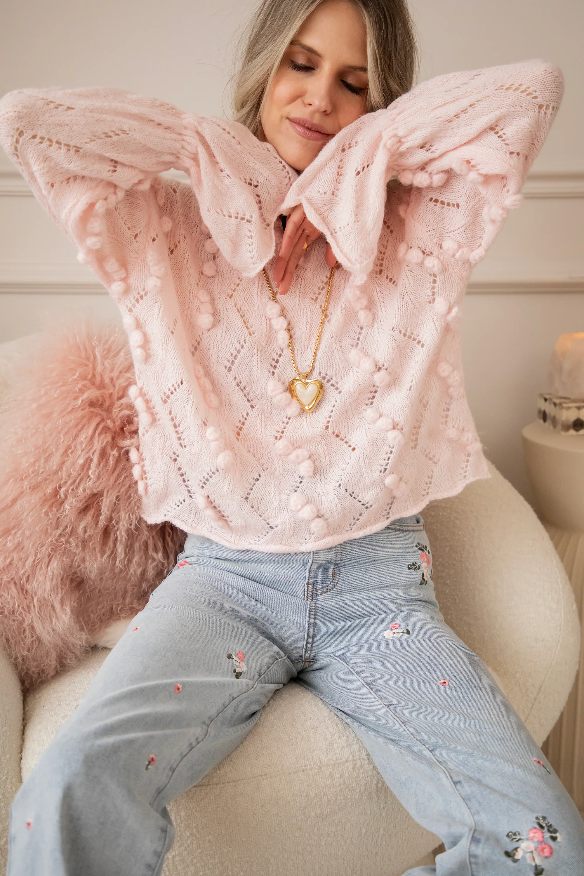 Pompon Pastels Baby Pink - Trui - Image 6