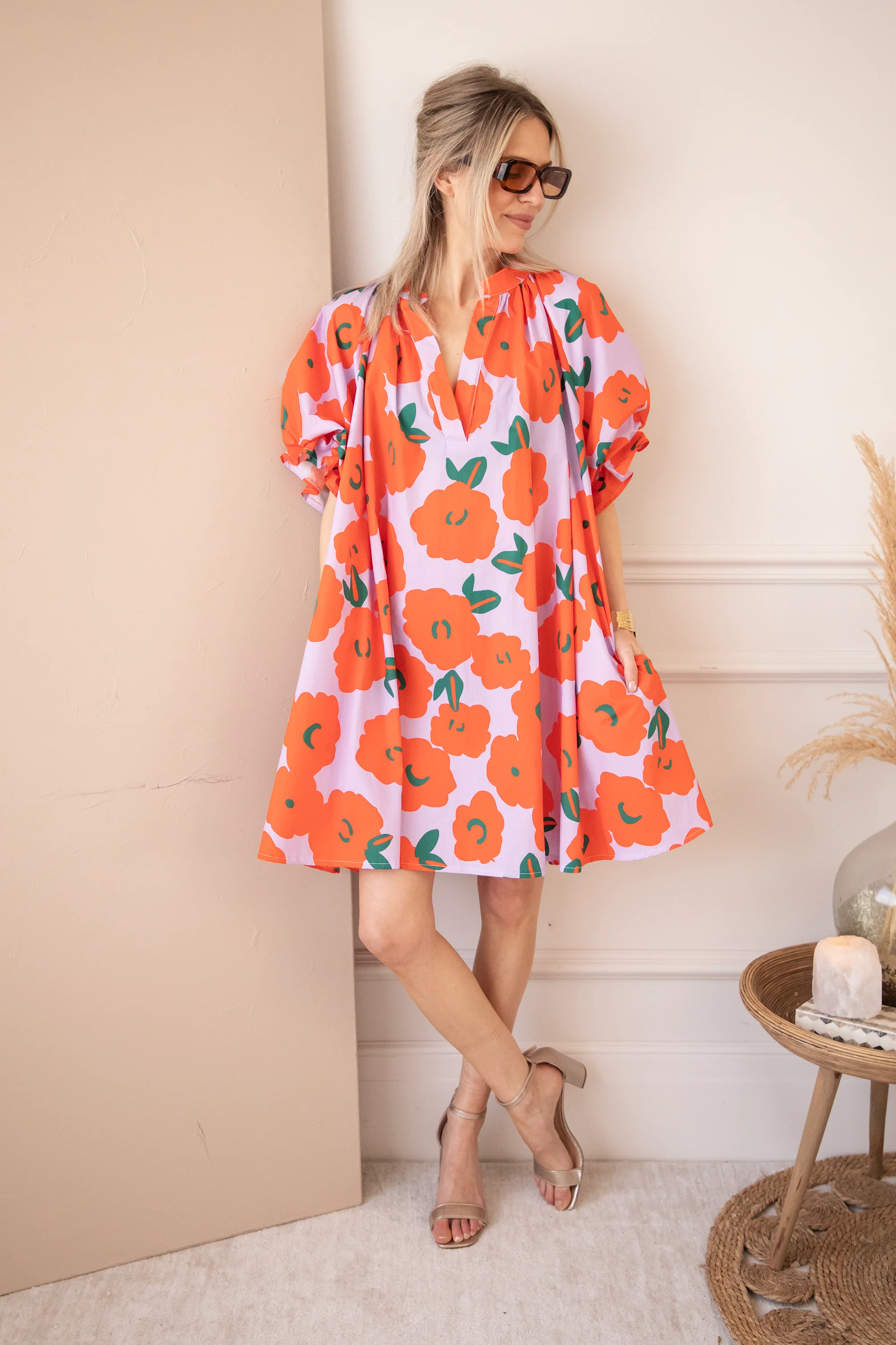 Poppy Petal Lila/Orange - Jurk - Image 2