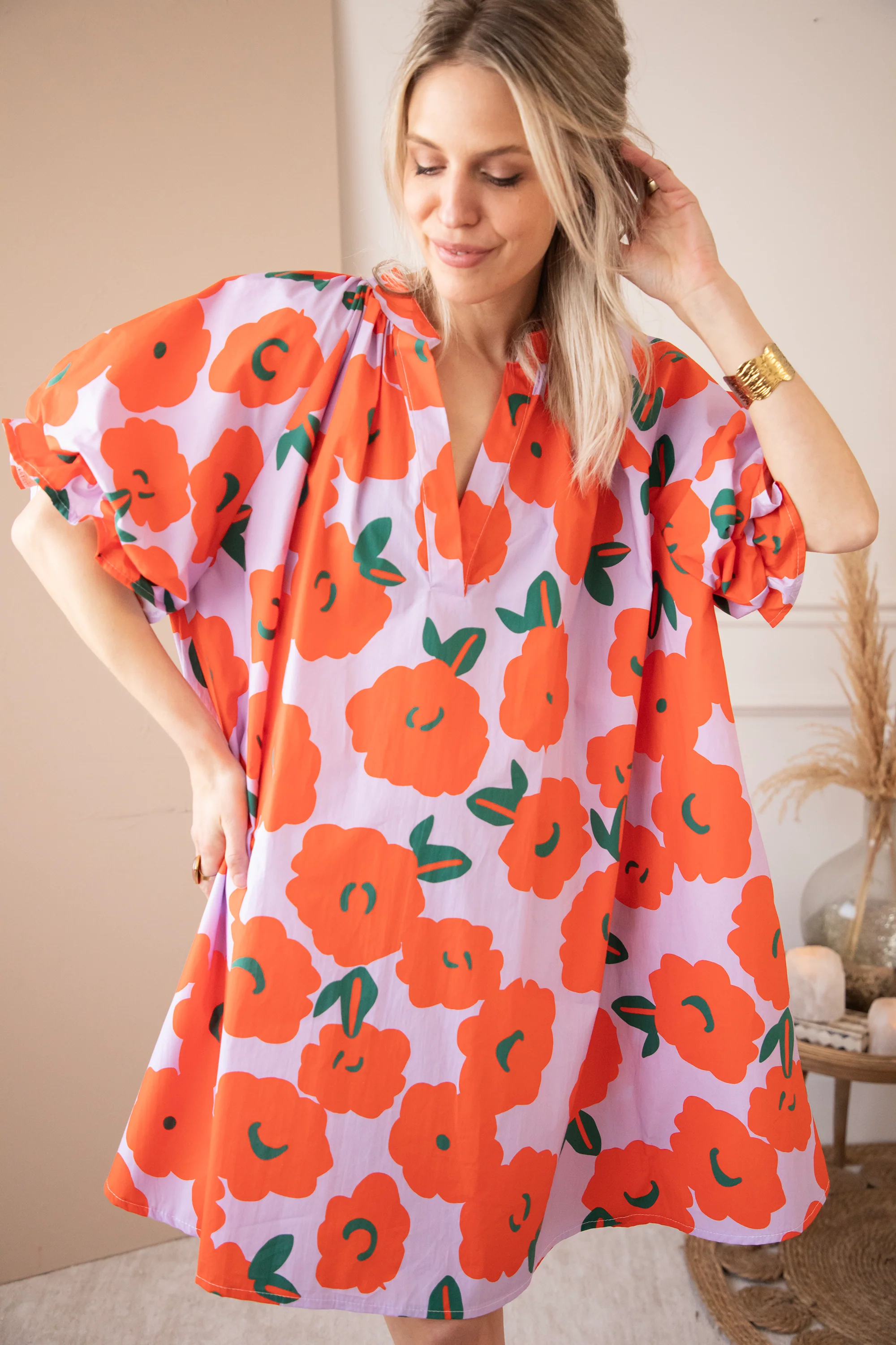 Poppy Petal Lila/Orange - Jurk - Image 3