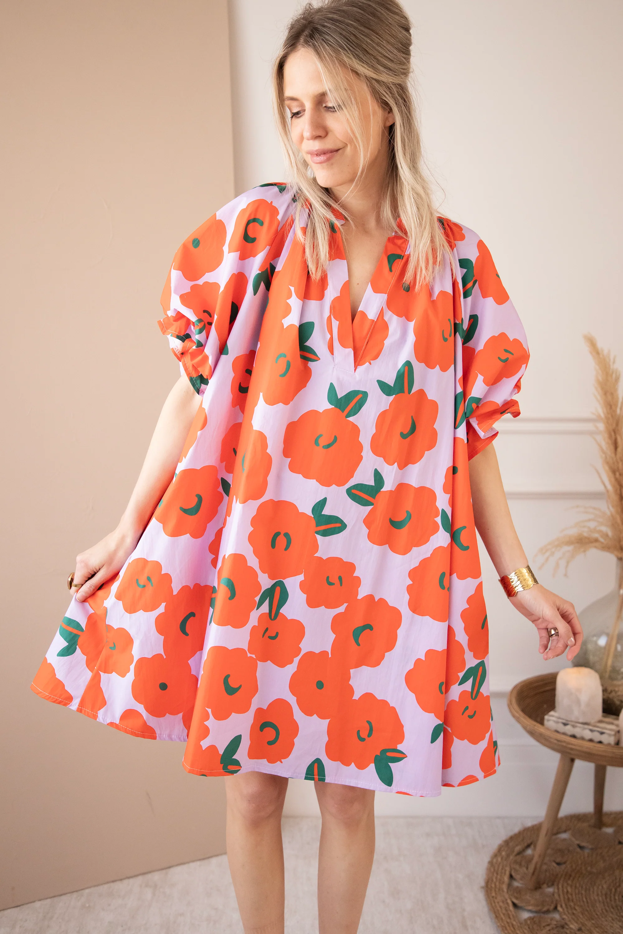 Poppy Petal Lila/Orange - Jurk - Image 5