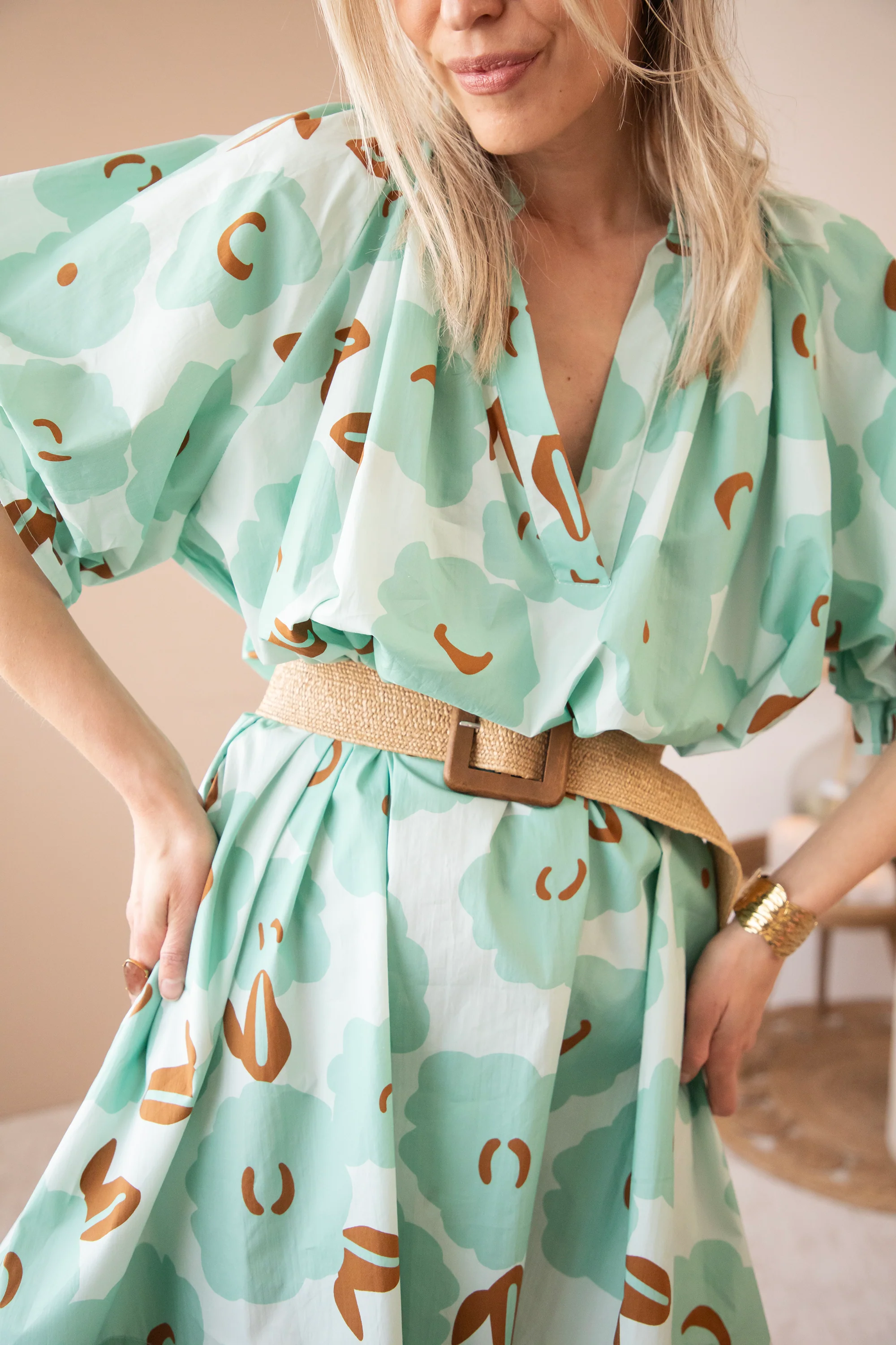 Poppy Petal Mint - Jurk - Image 10