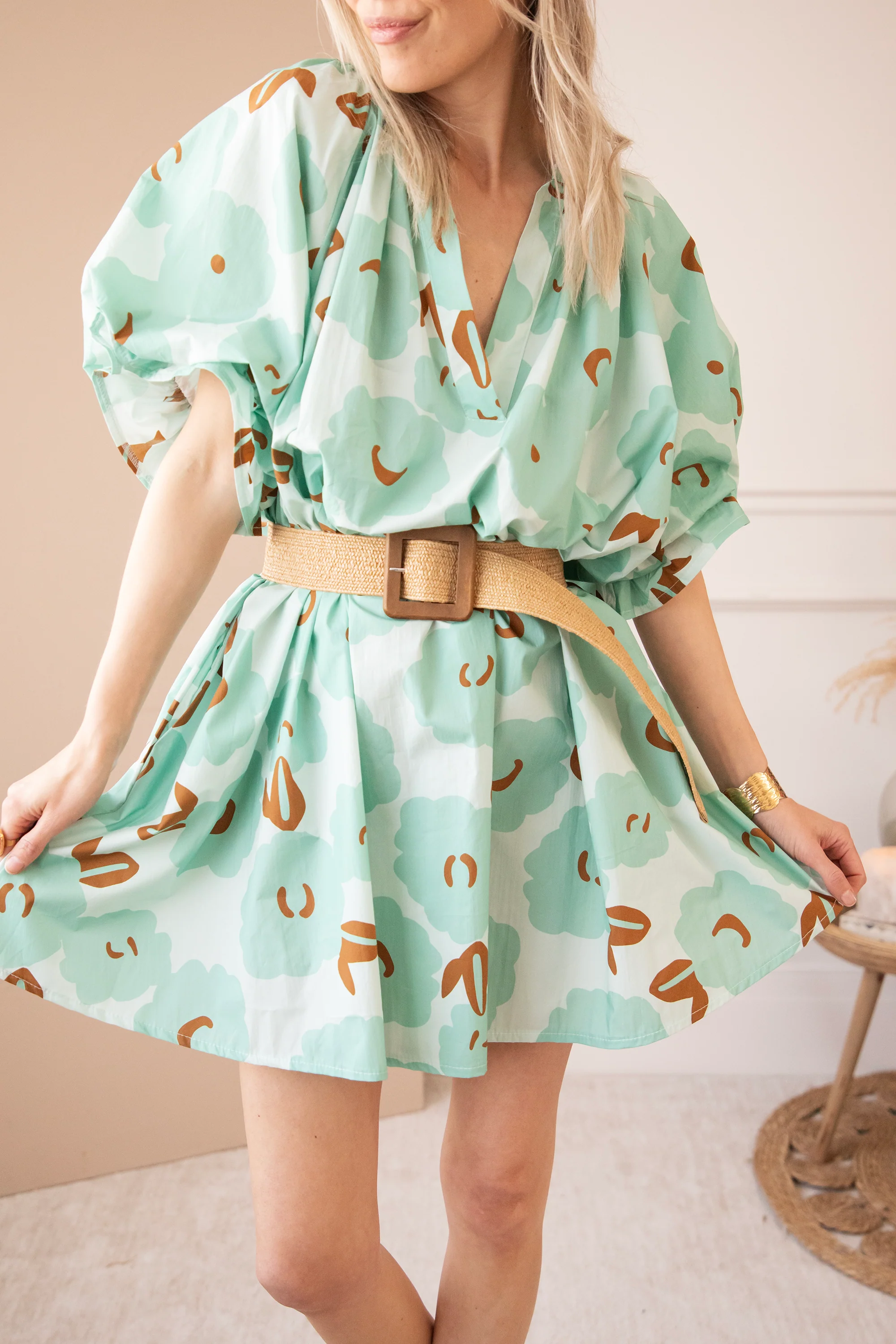 Poppy Petal Mint - Jurk - Image 2