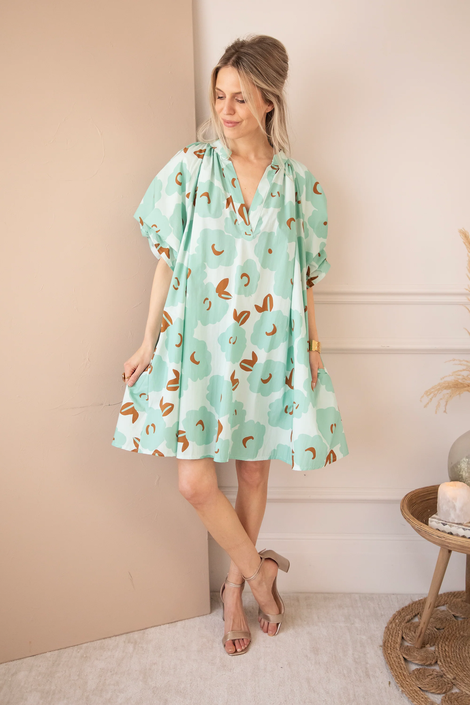 Poppy Petal Mint - Jurk - Image 3