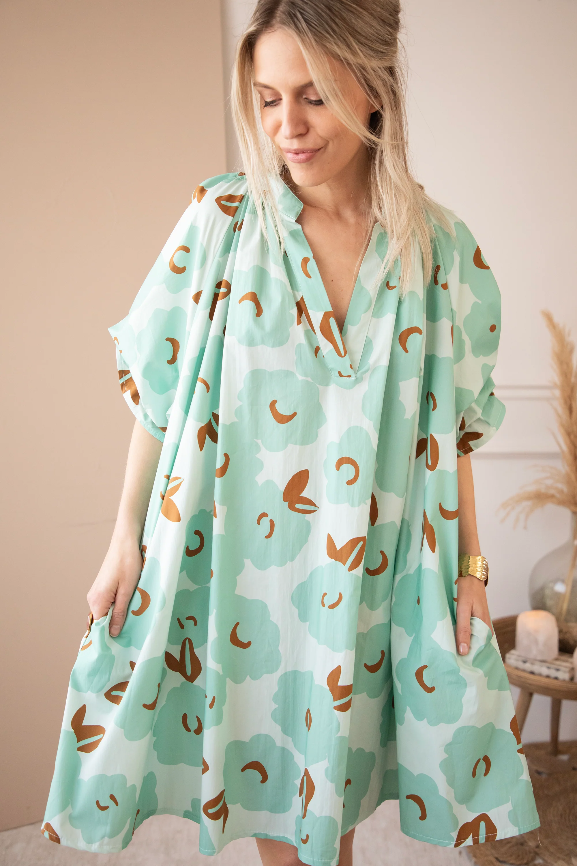 Poppy Petal Mint - Jurk - Image 4