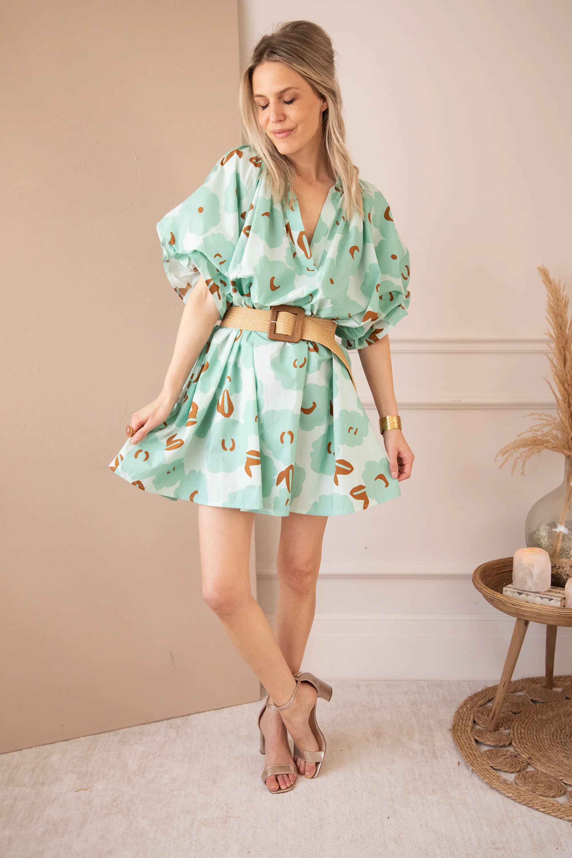 Poppy Petal Mint - Jurk - Image 5