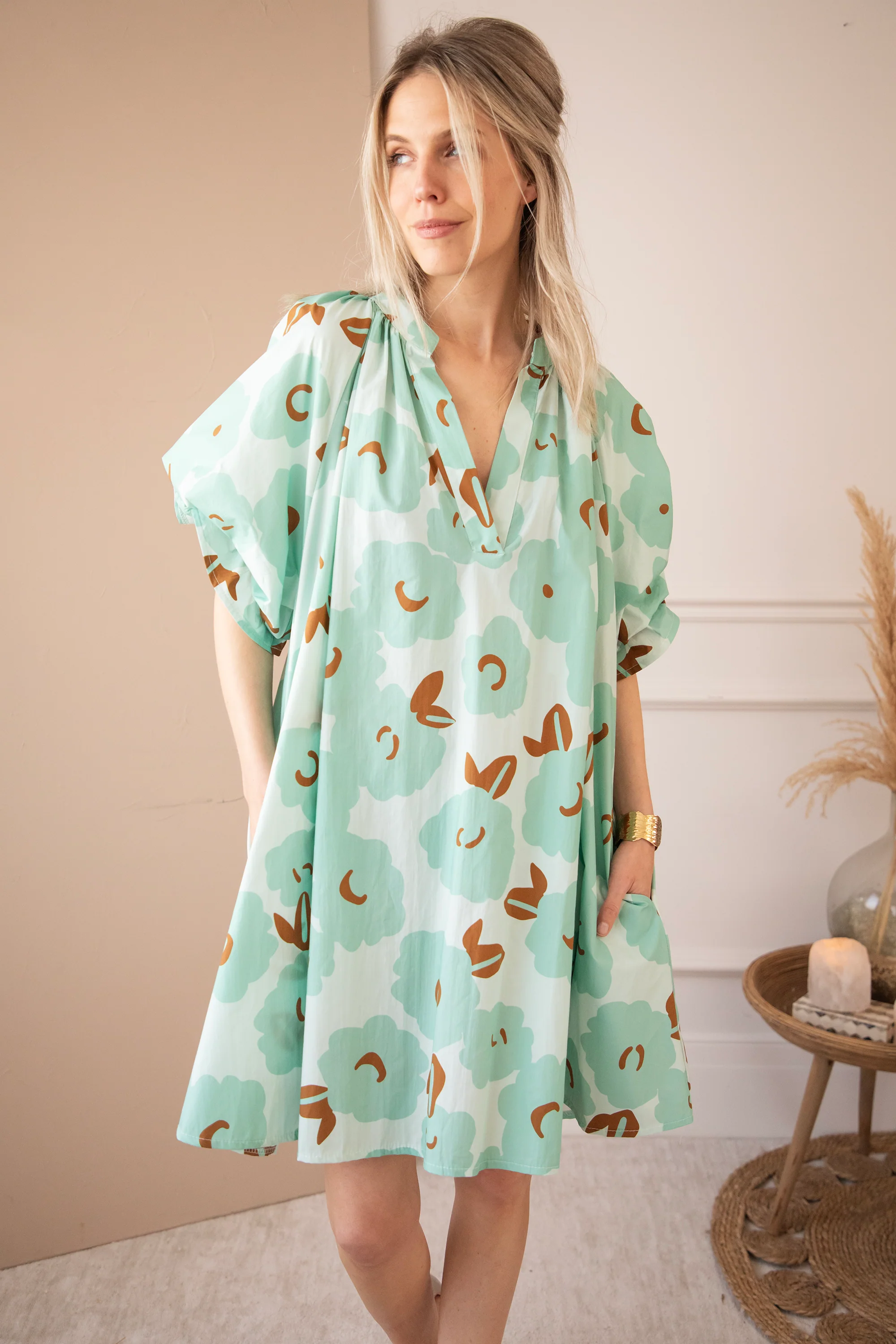 Poppy Petal Mint - Jurk - Image 8
